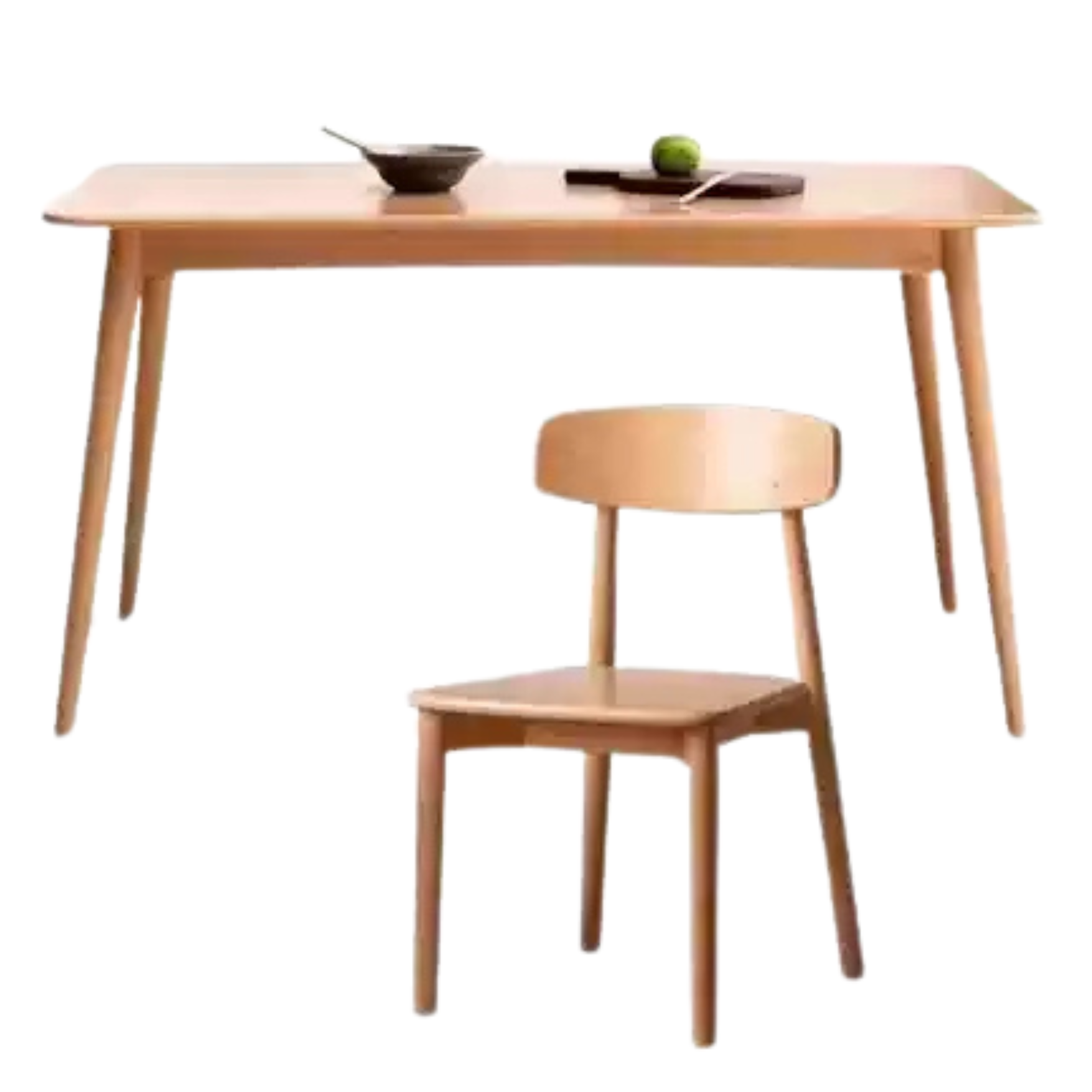 Beech solid wood dining table