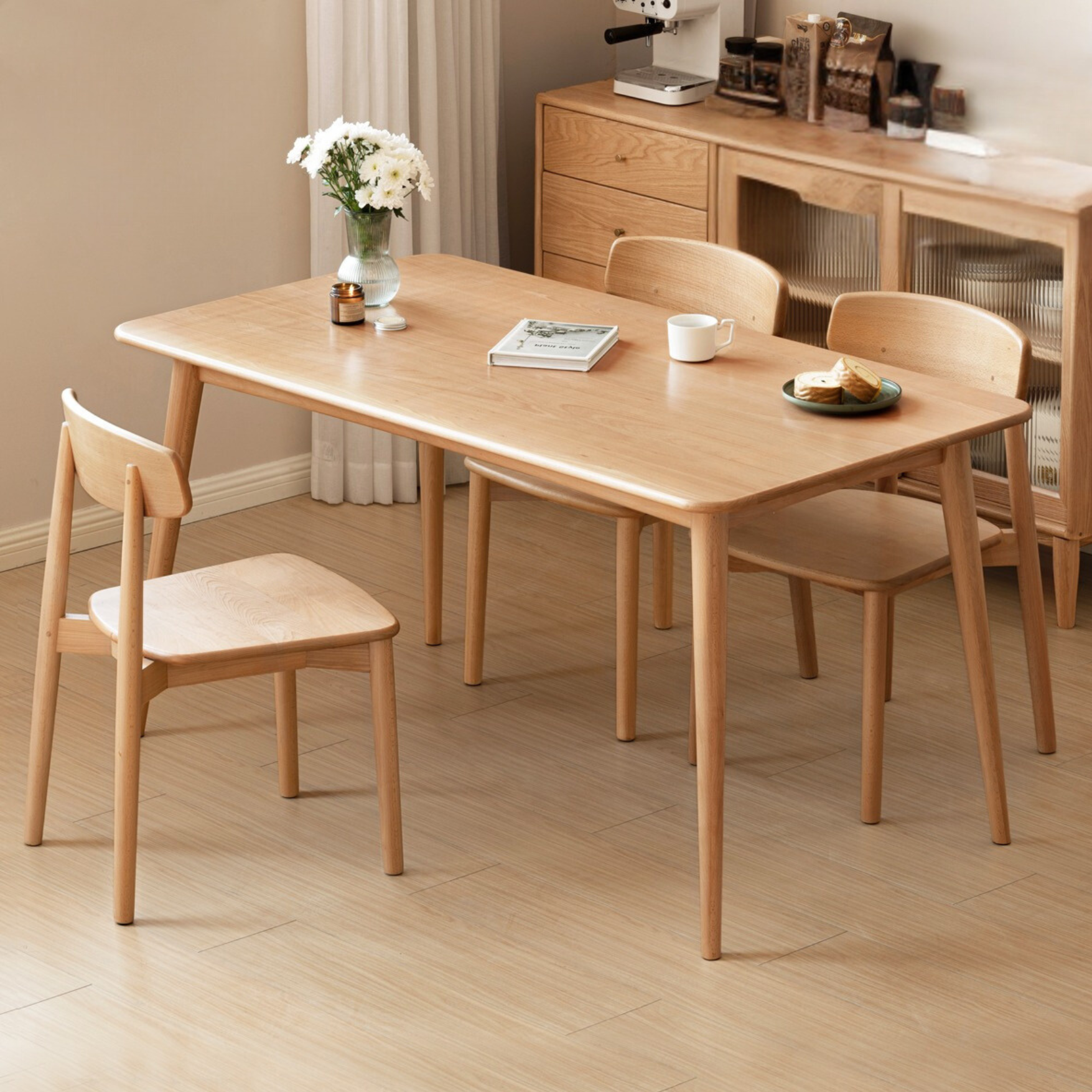 Beech Solid Wood Dining Table