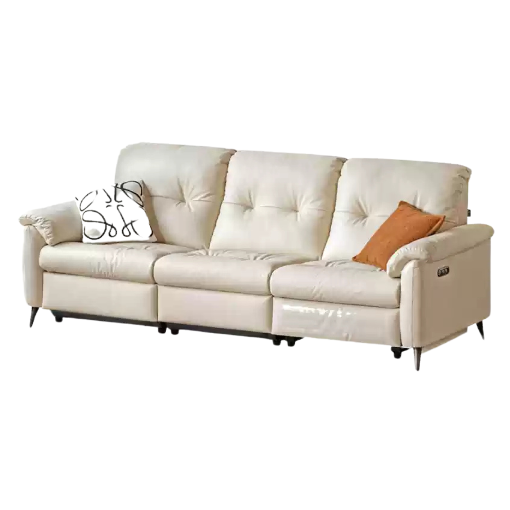 Leather Functional Sofa Cream Style Electric Sofa