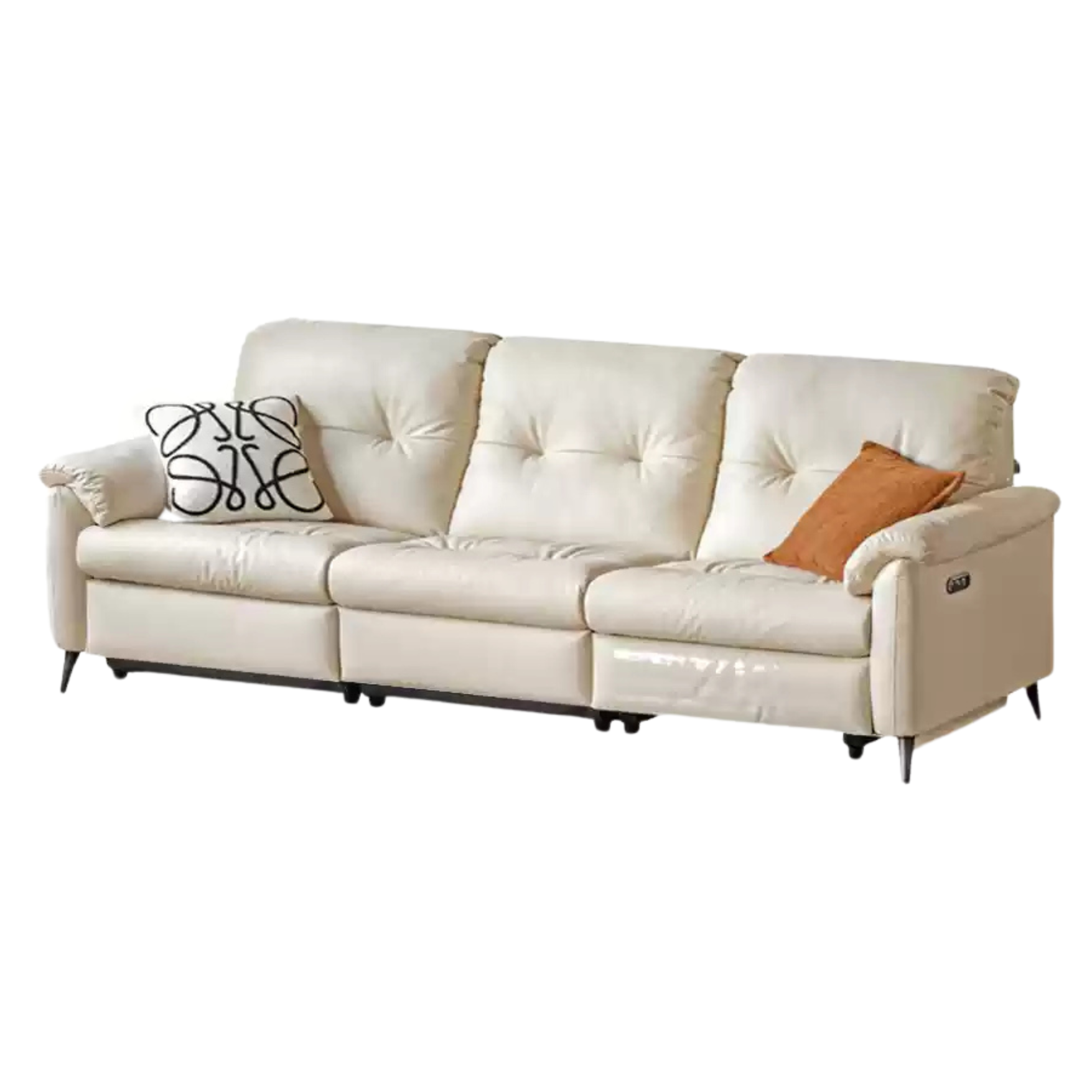 Leather Functional Sofa Cream Style Electric Sofa