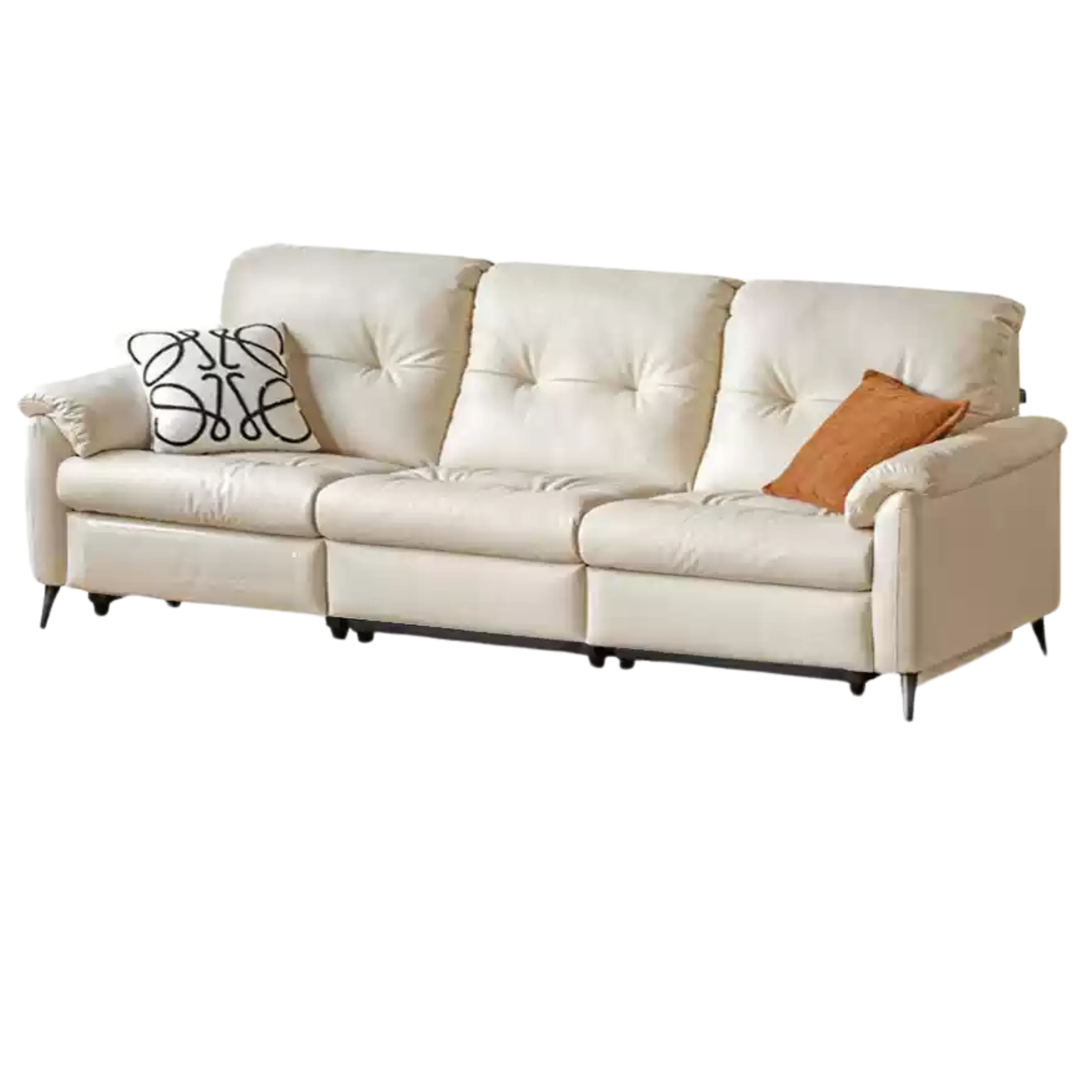 Leather Functional Sofa Cream Style Electric Sofa