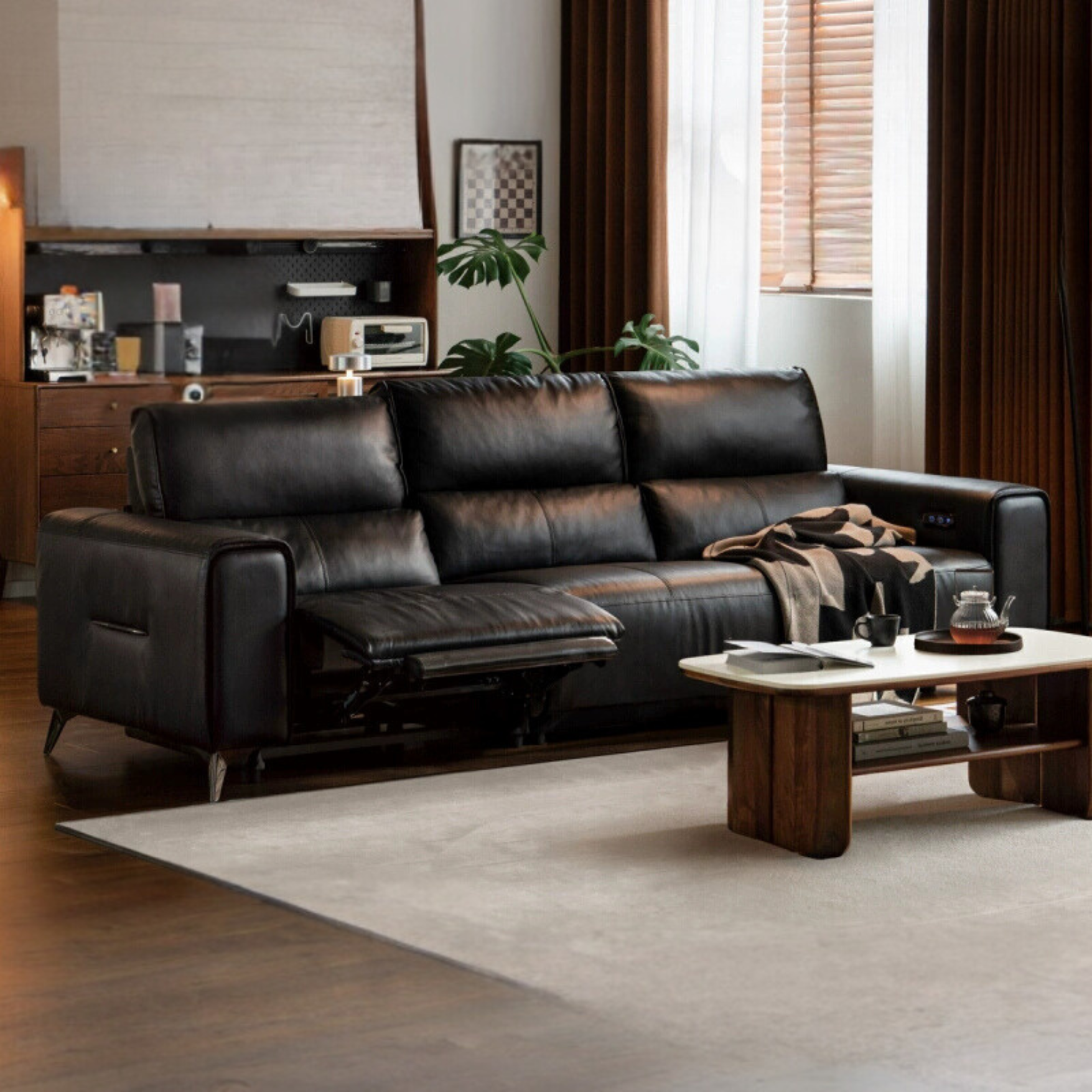 Leather Sofa Top Layer Cowhide Functional Sofa