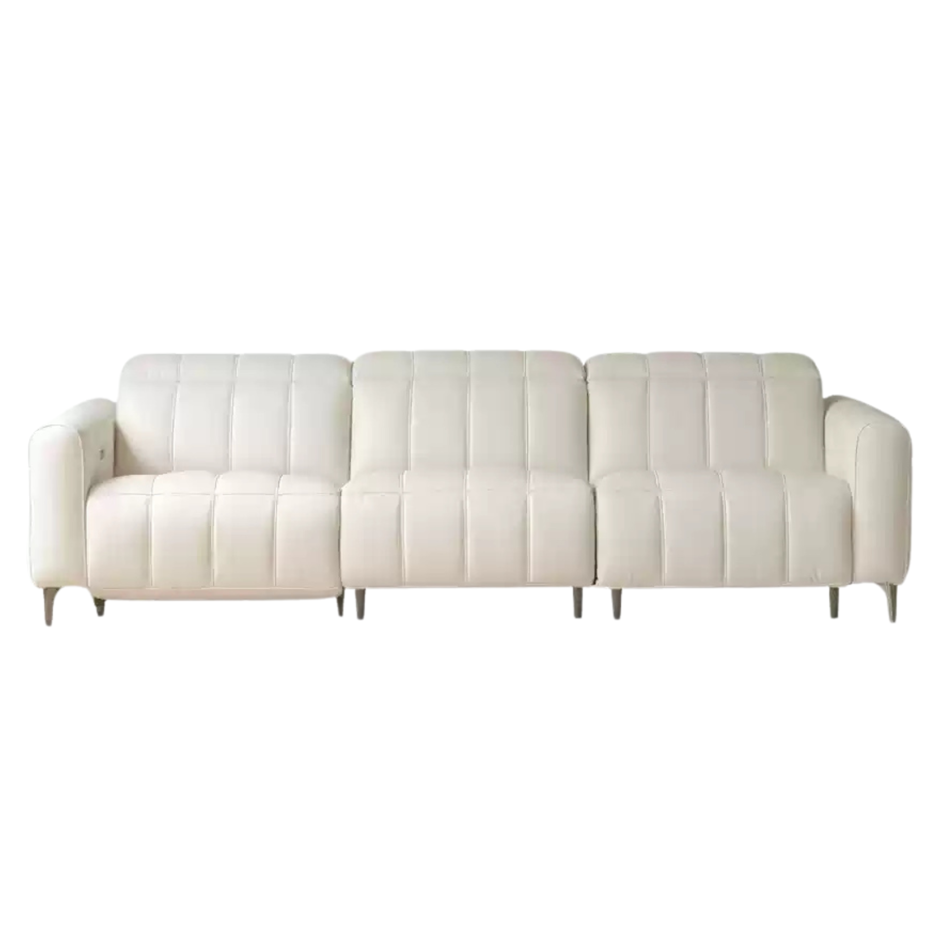 Leather Multifunctional Electric Sofa Cream Style