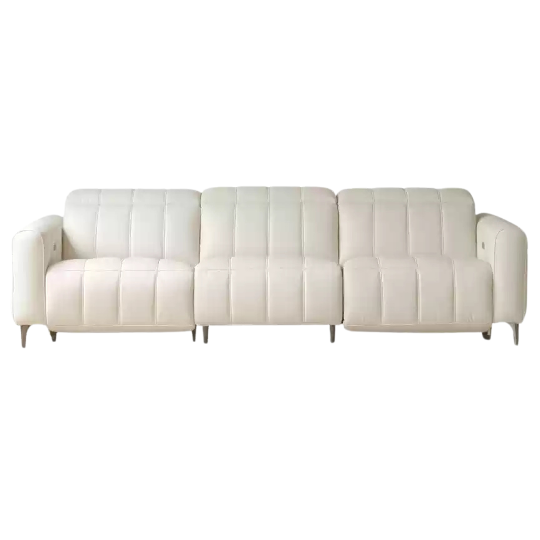 Leather Multifunctional Electric Sofa Cream Style