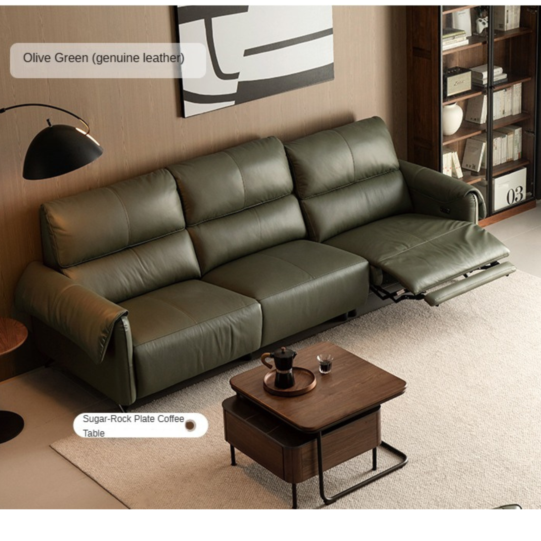 Leather Telescopic Electric Sofa Modern