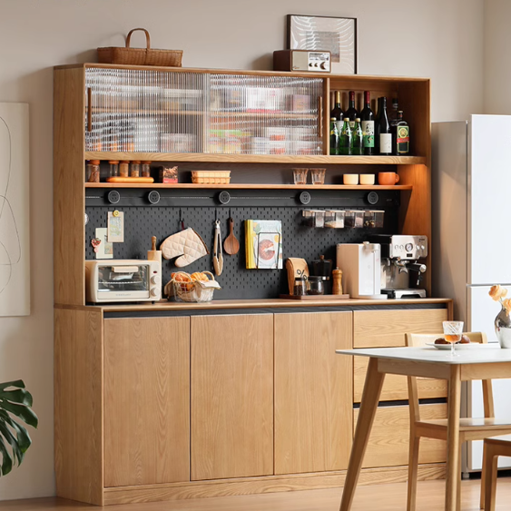 Ash Solid Wood Modern Floor Storage Sideboard