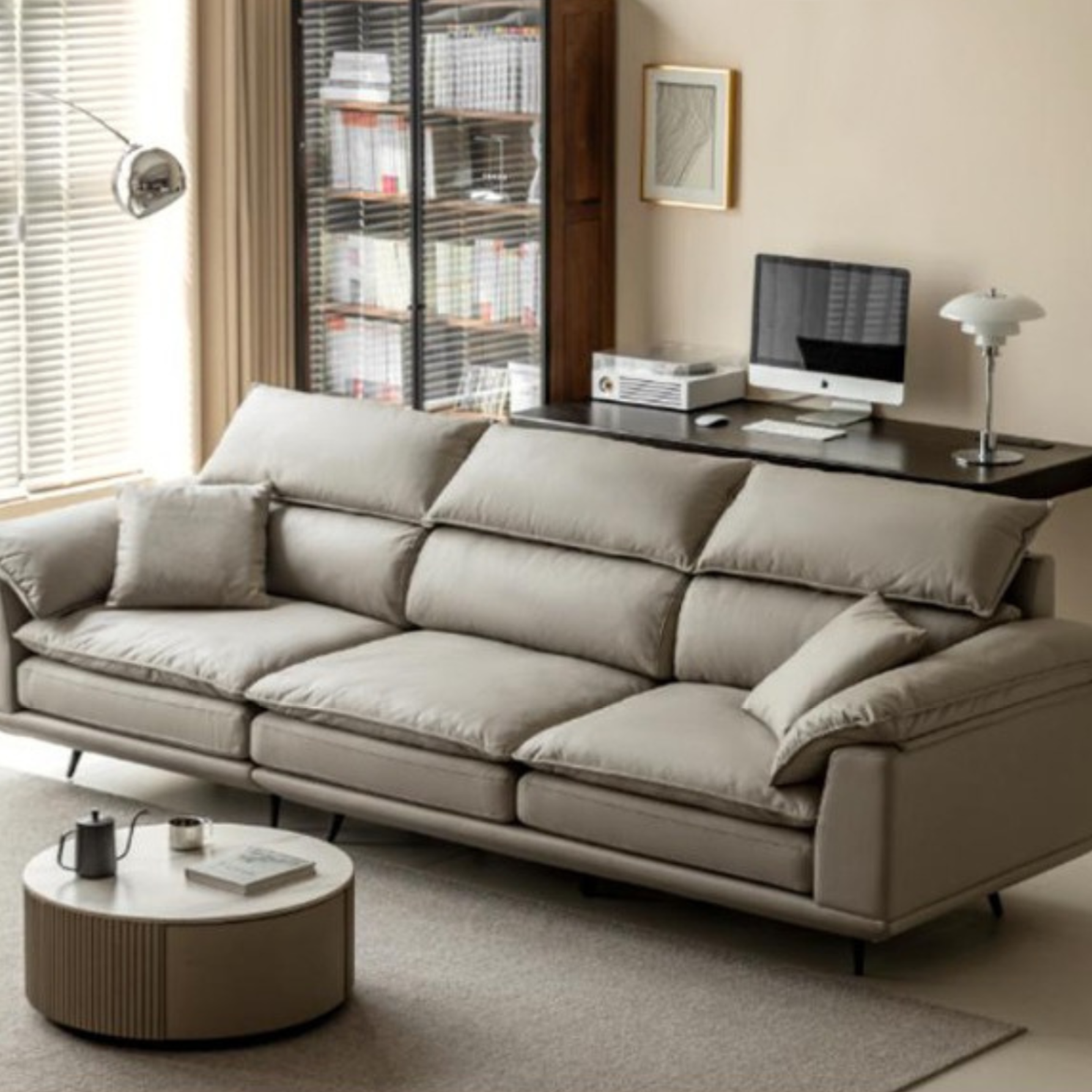 Technology Fabric Straight Sofa Modern Simple