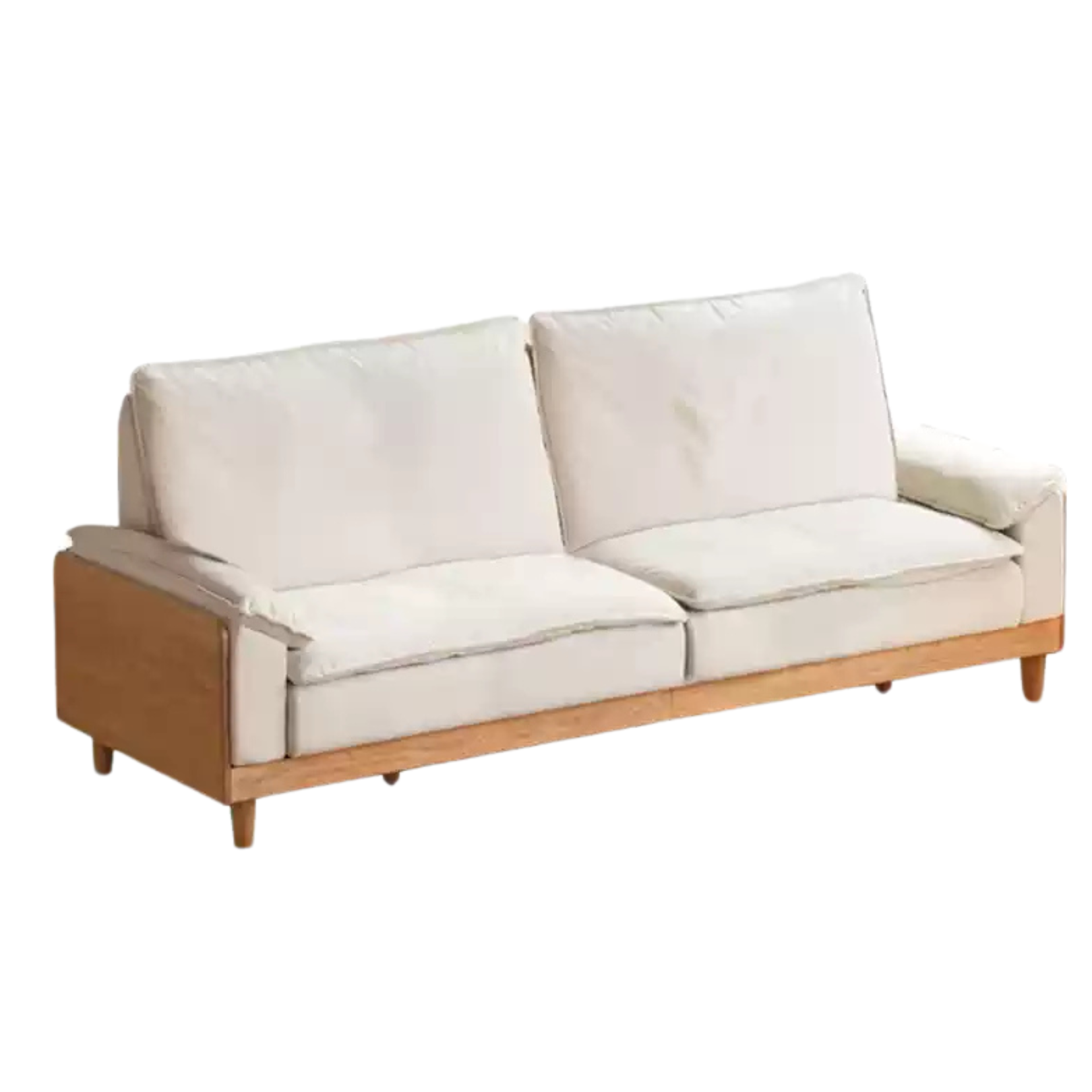 Oak Solid Wood Straight Sofa