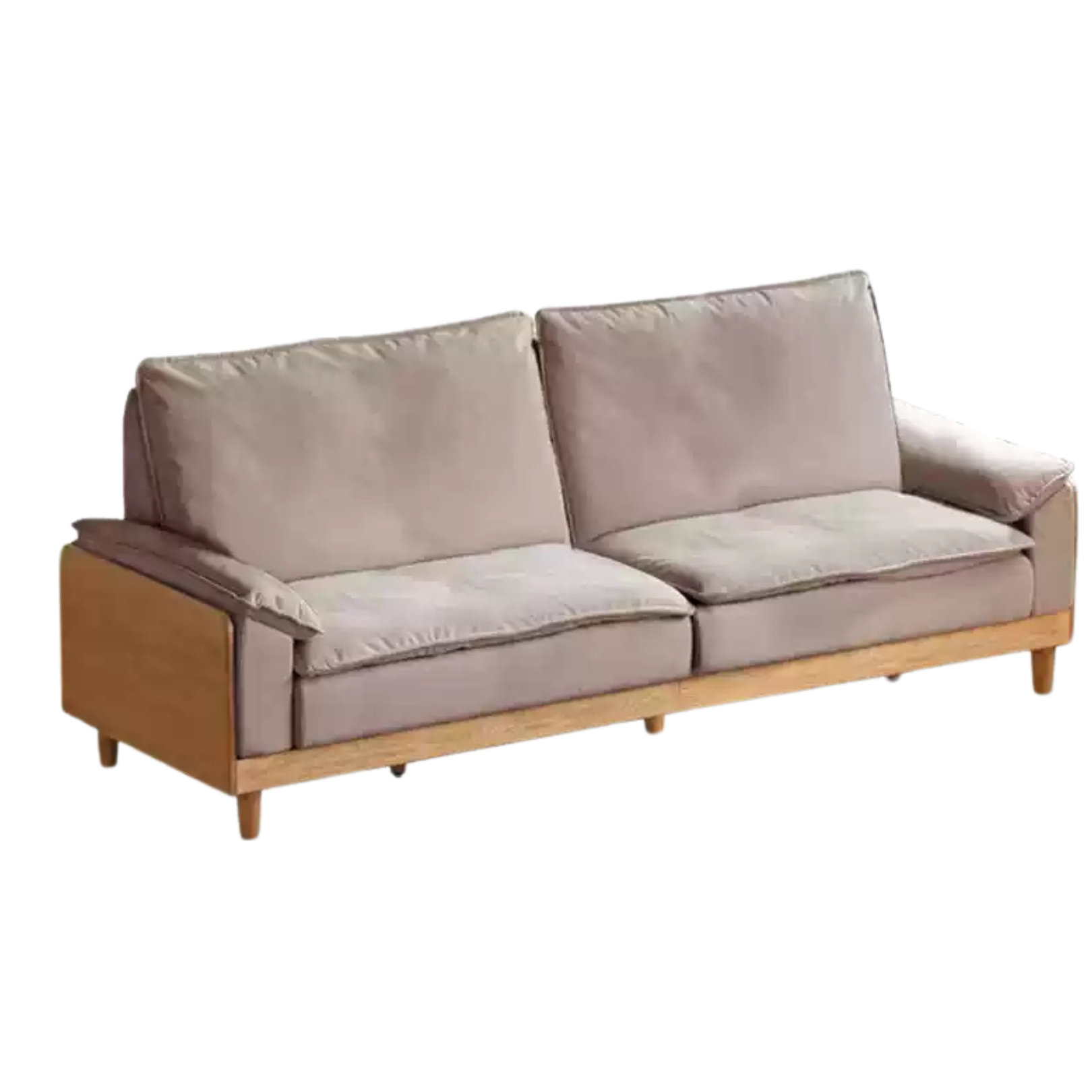 Oak Solid Wood Straight Sofa