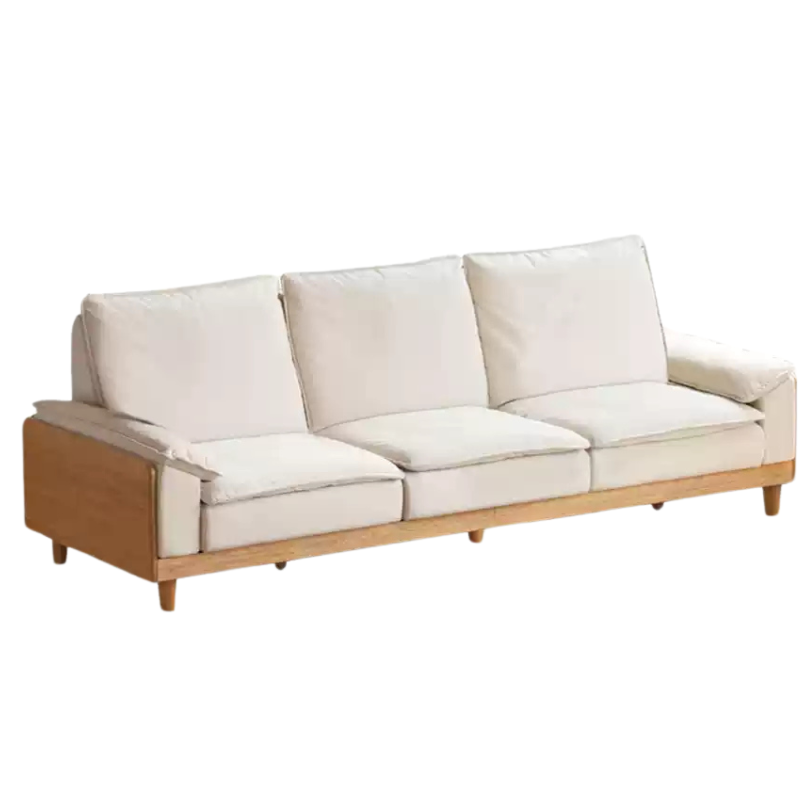 Oak Solid Wood Straight Sofa