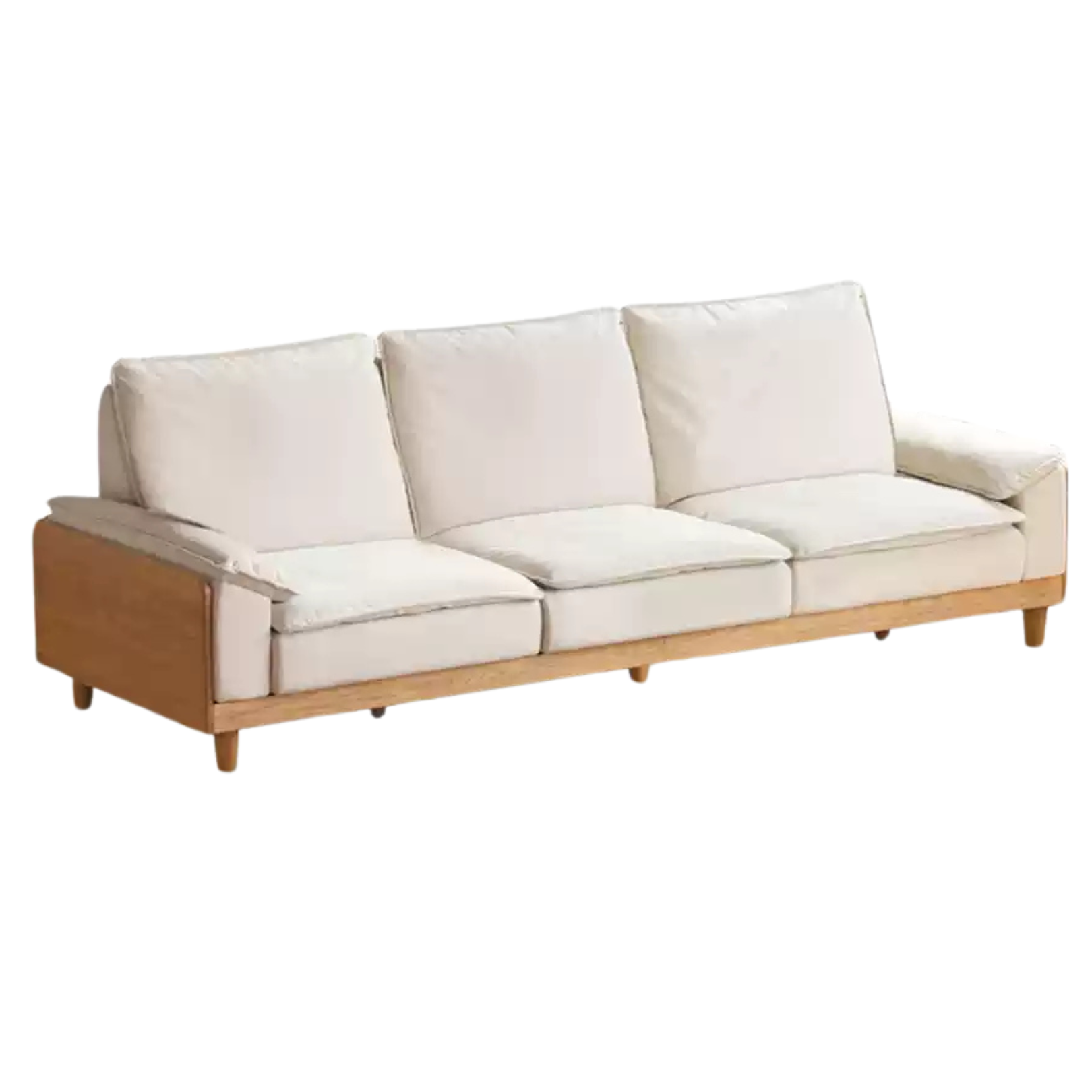 Oak Solid Wood Straight Sofa