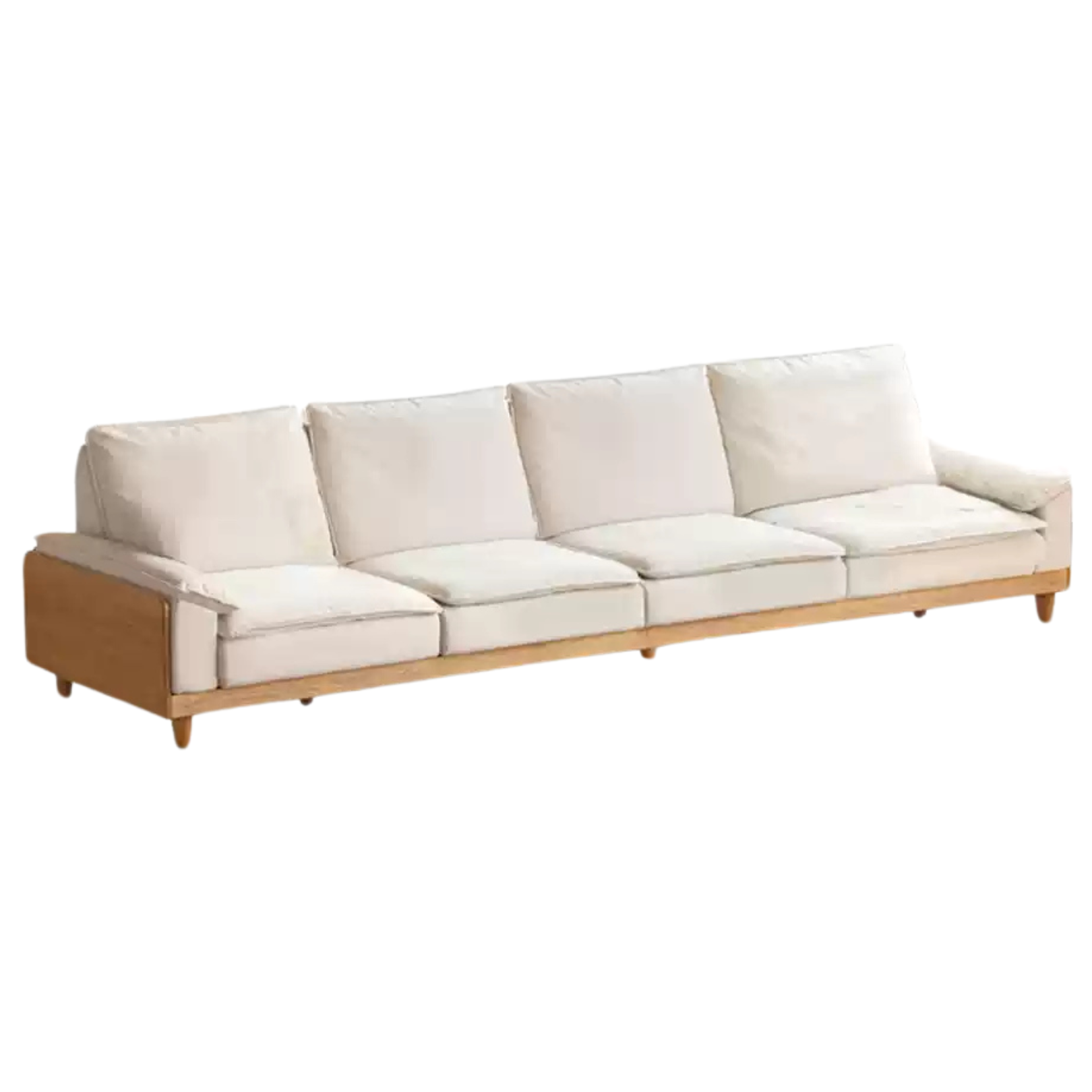 Oak Solid Wood Straight Sofa