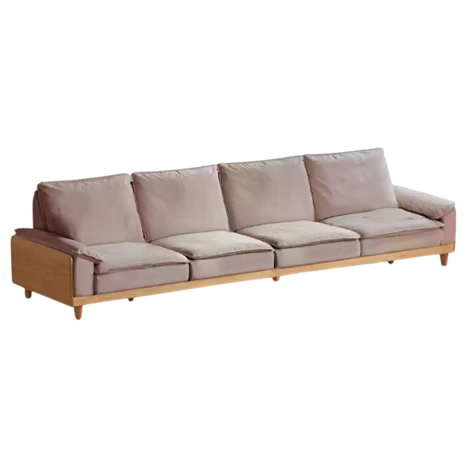 Oak Solid Wood Straight Sofa