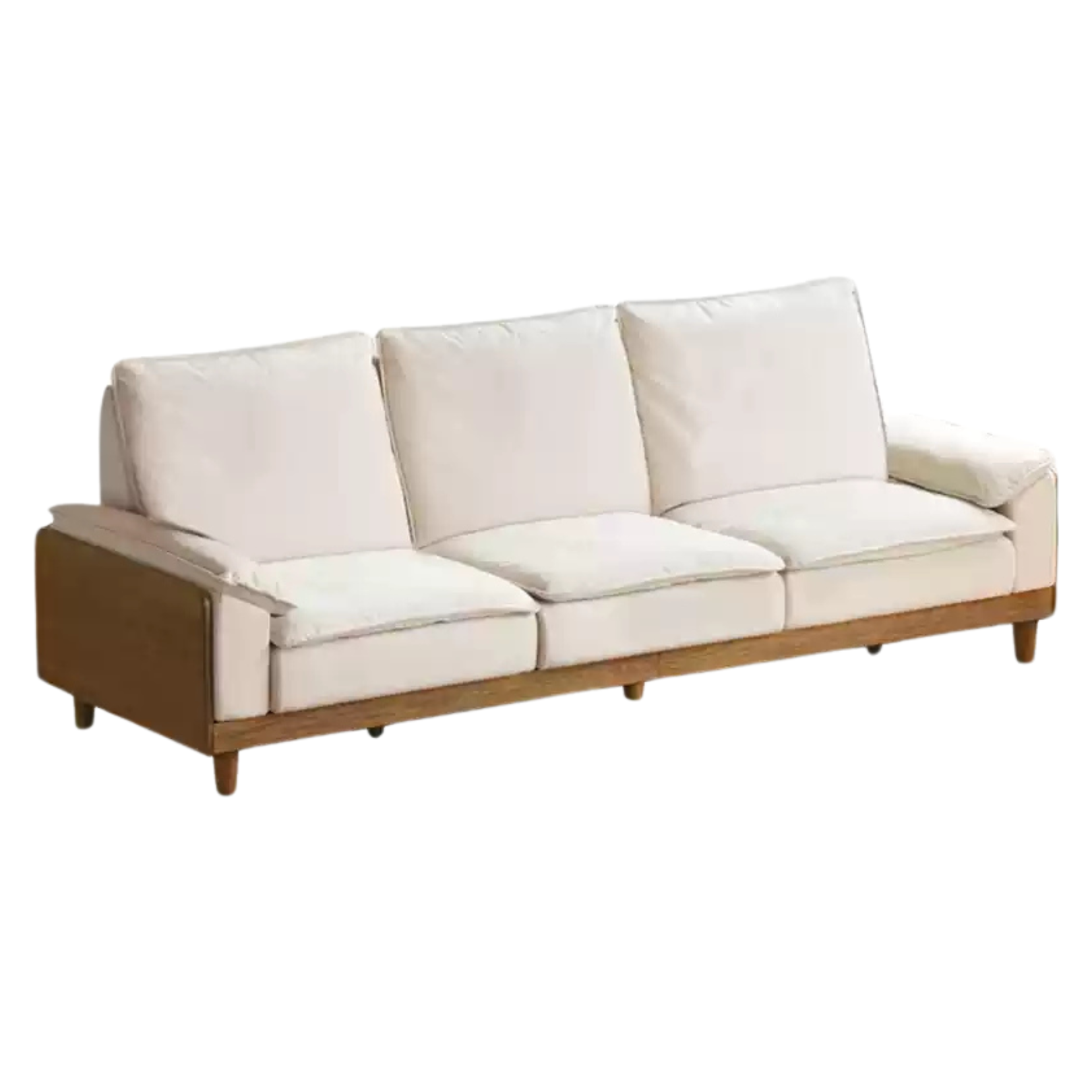 Oak Solid Wood Straight Sofa