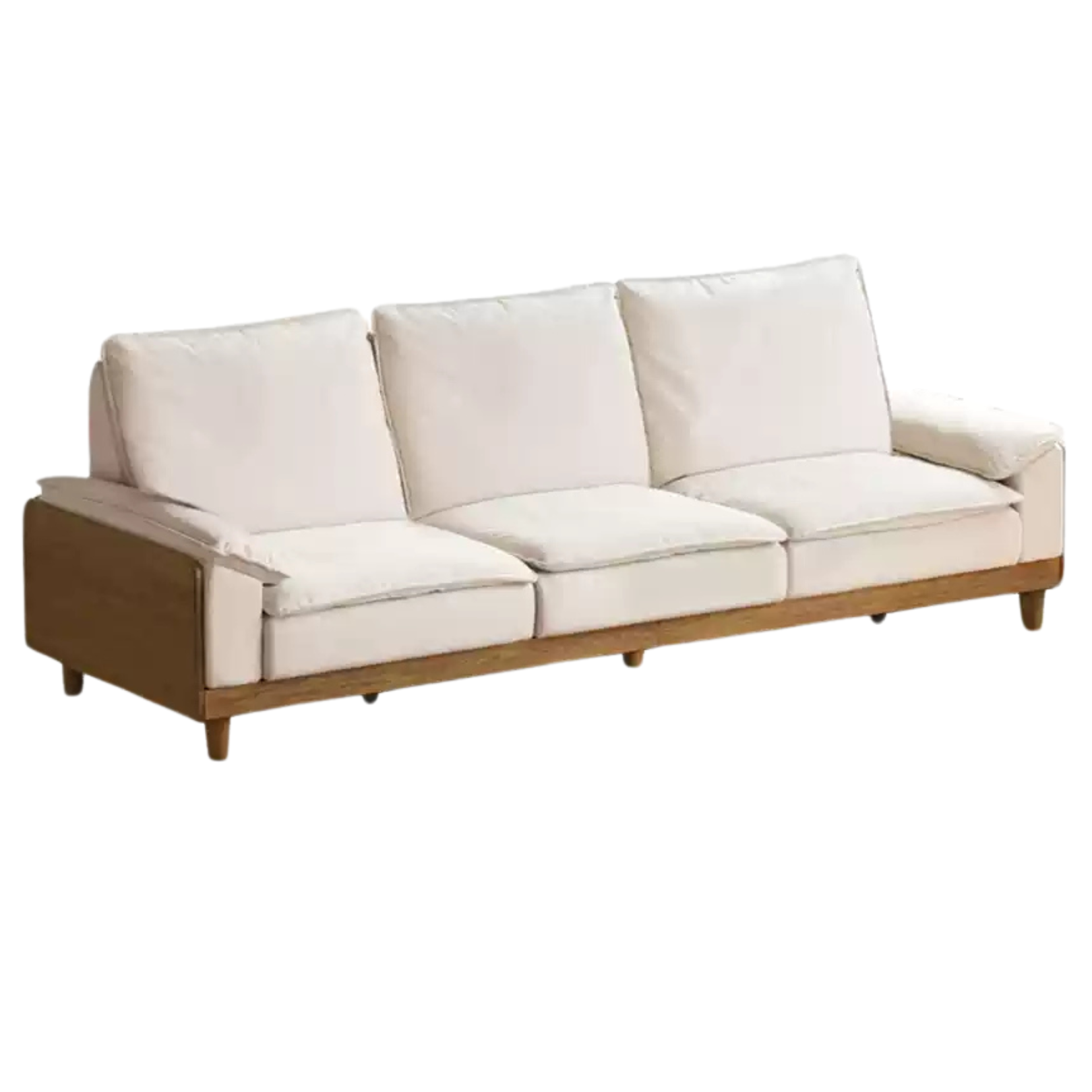 Oak Solid Wood Straight Sofa