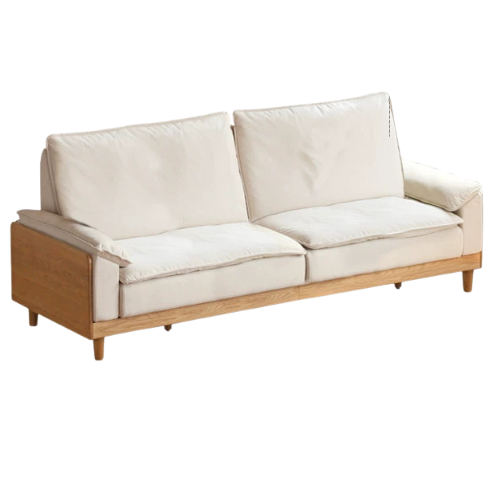 Oak Solid Wood Straight Sofa