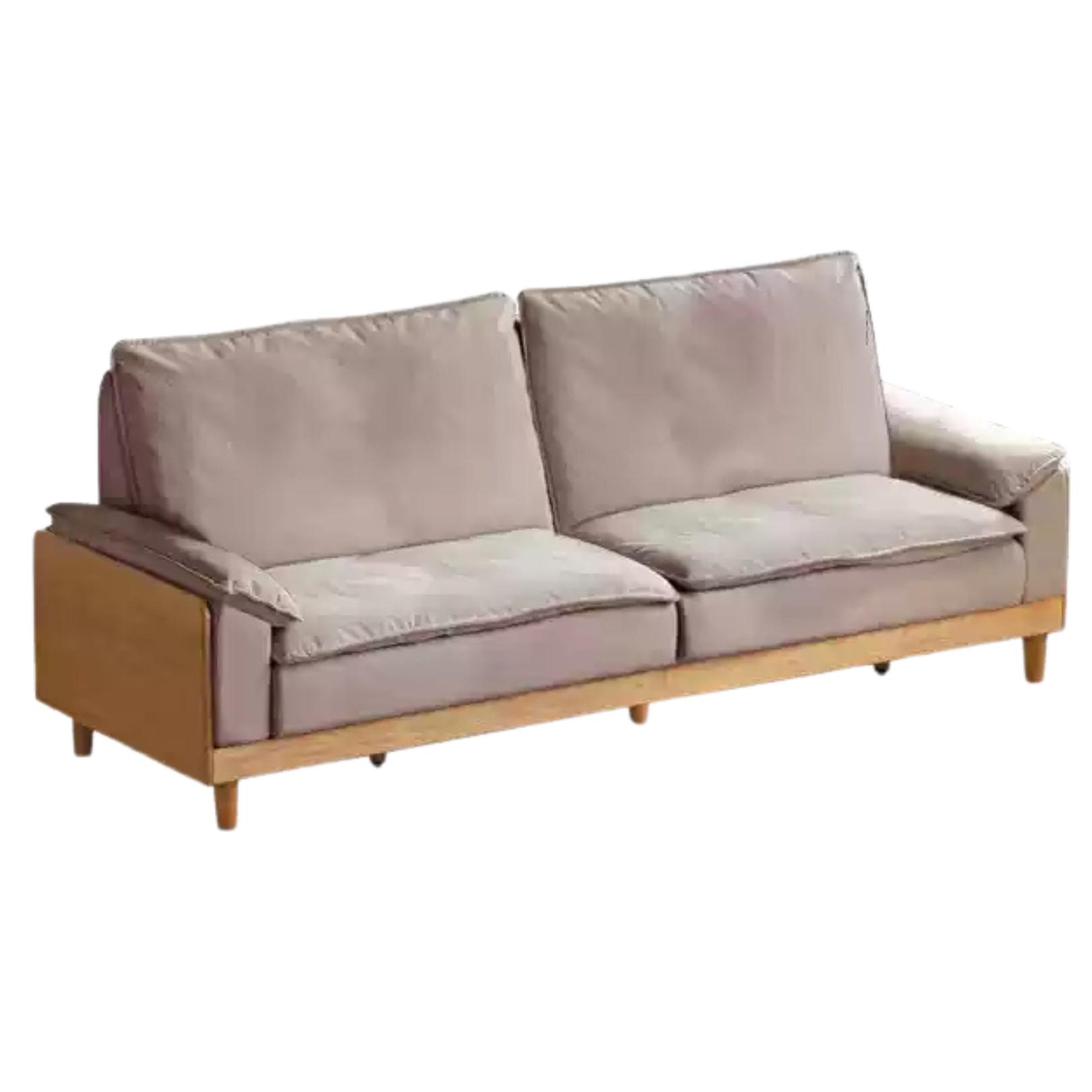 Oak Solid Wood Straight Sofa