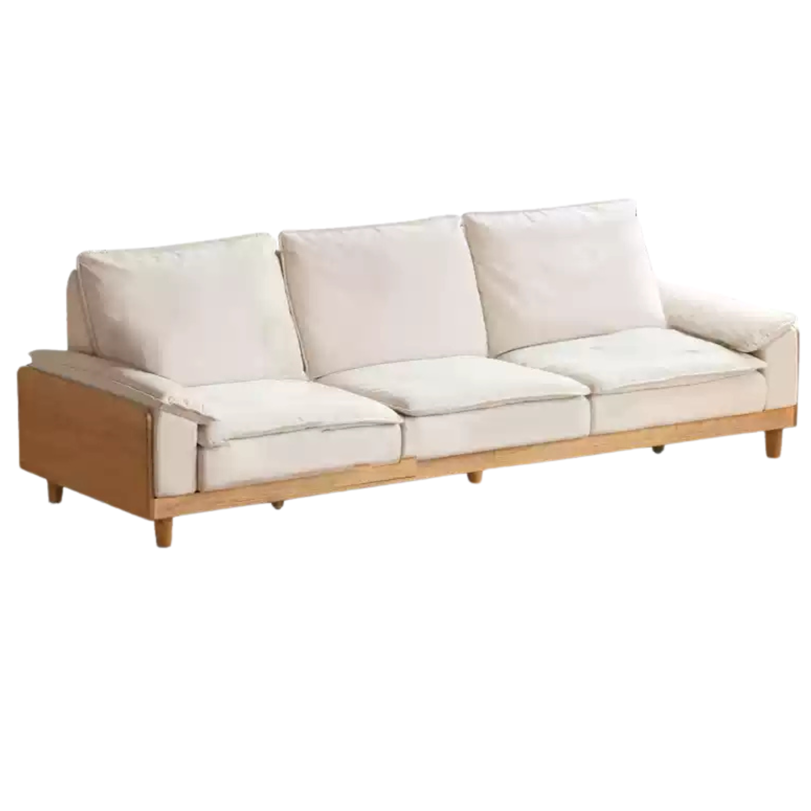 Oak Solid Wood Straight Sofa