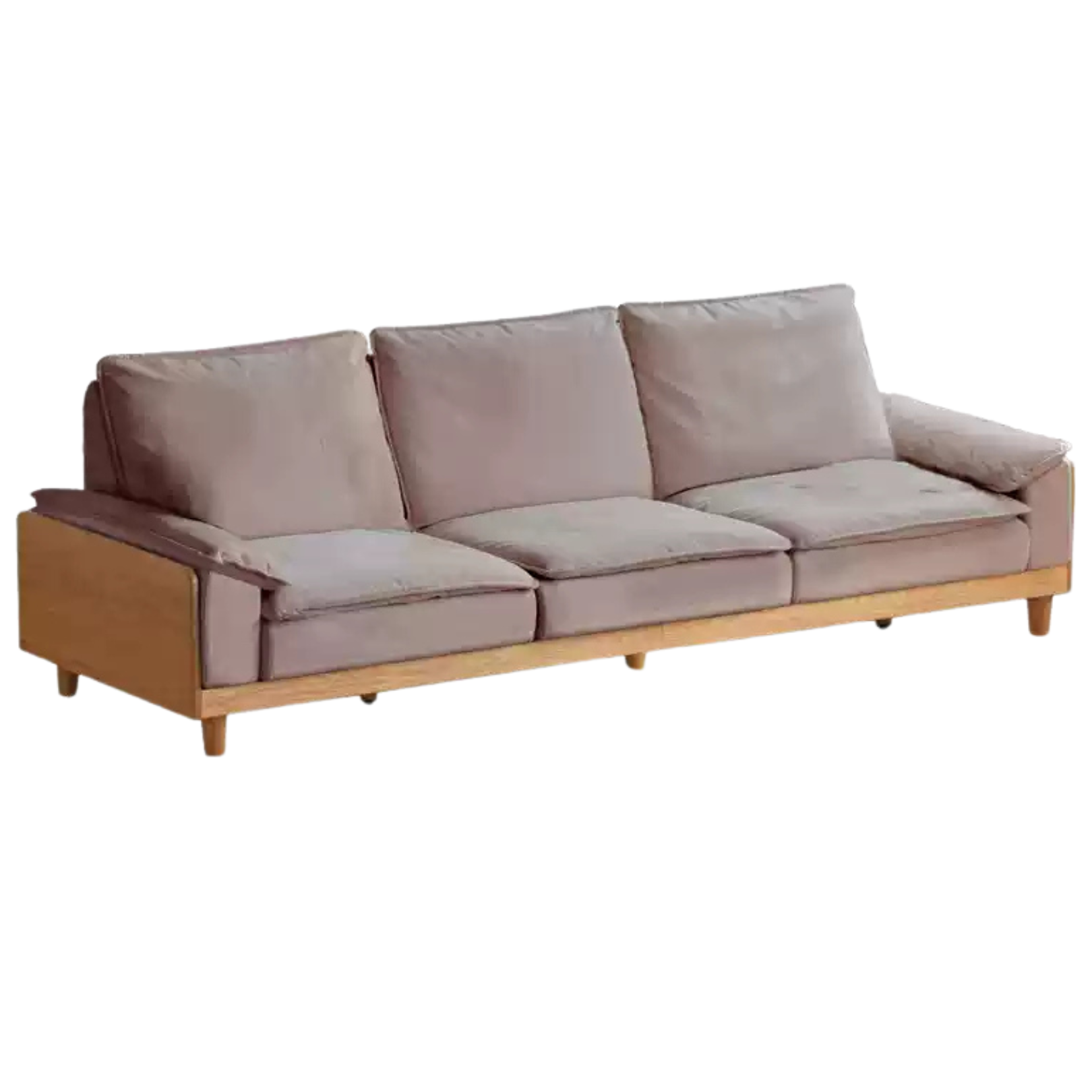 Oak Solid Wood Straight Sofa