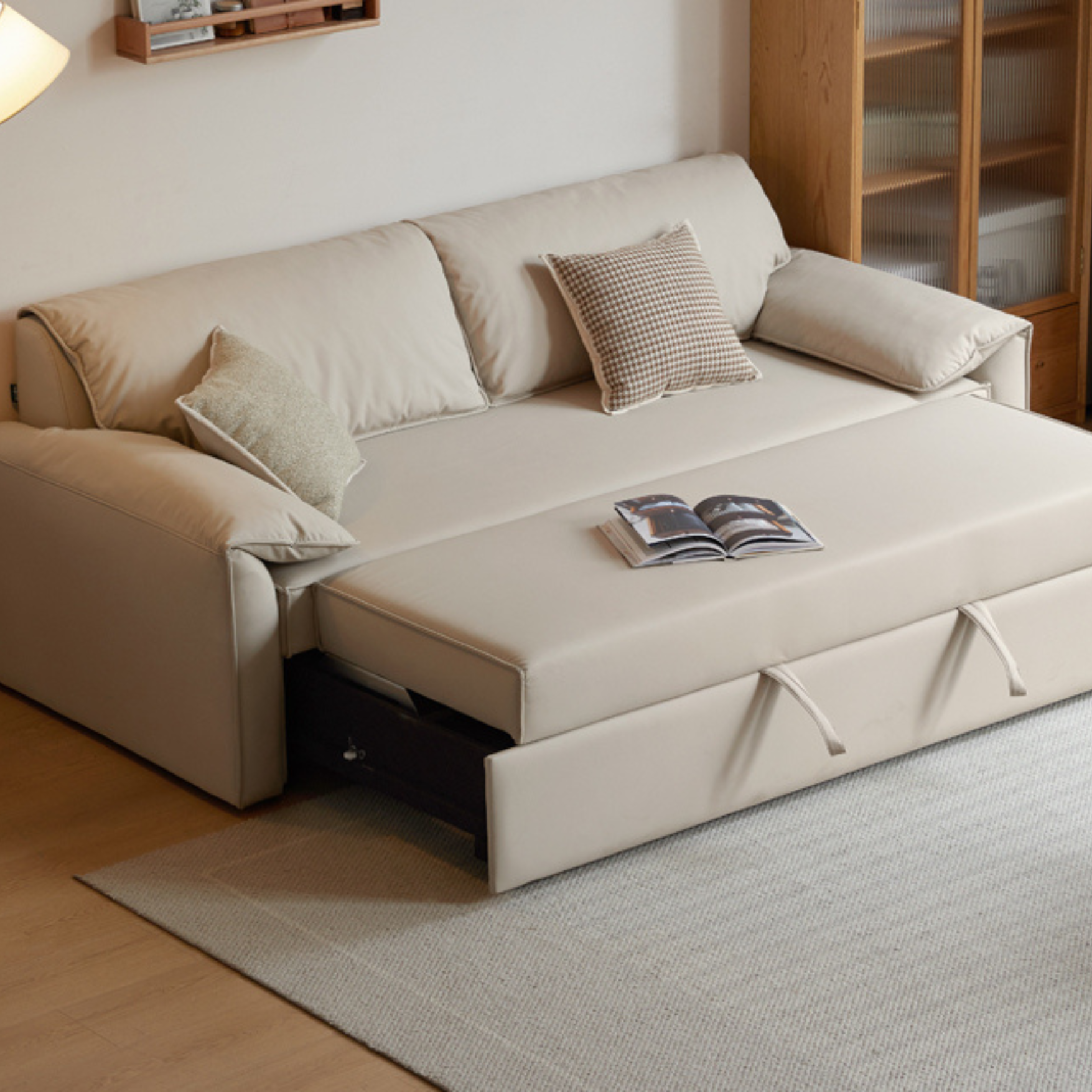 Leather Folding Sofa Bed