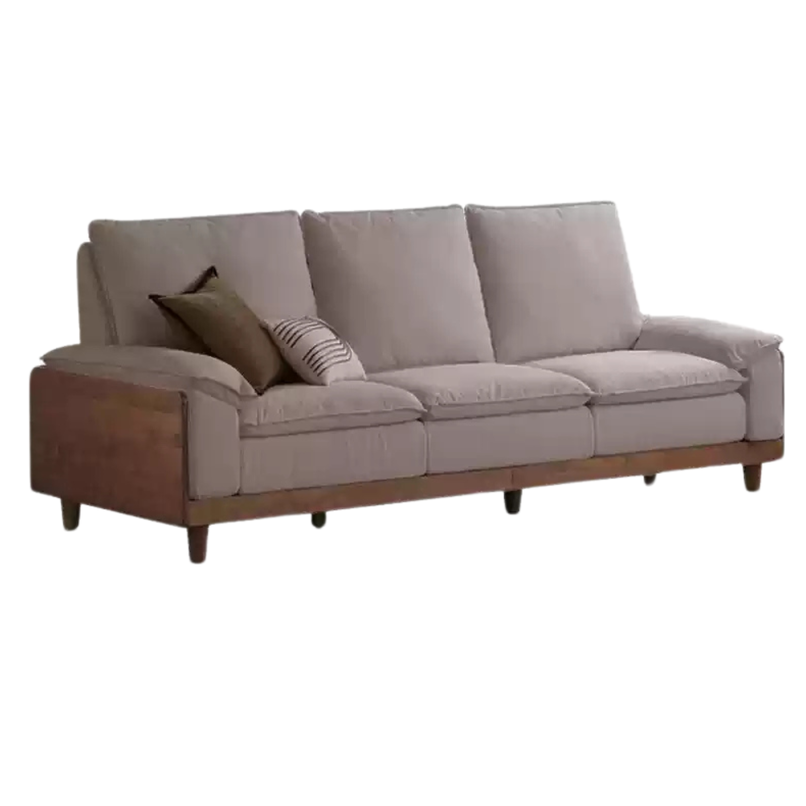 Black Walnut, Ash Solid Wood High Back Sofa