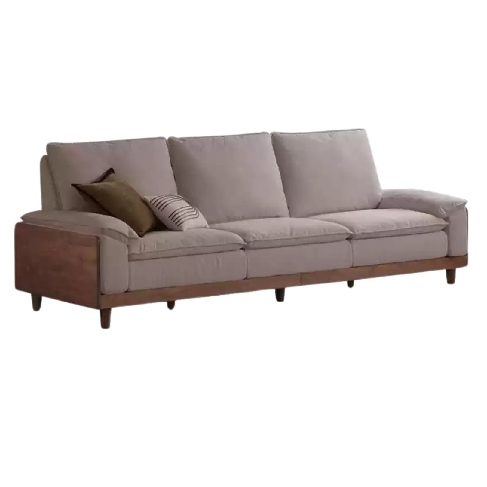 Black Walnut, Ash Solid Wood High Back Sofa