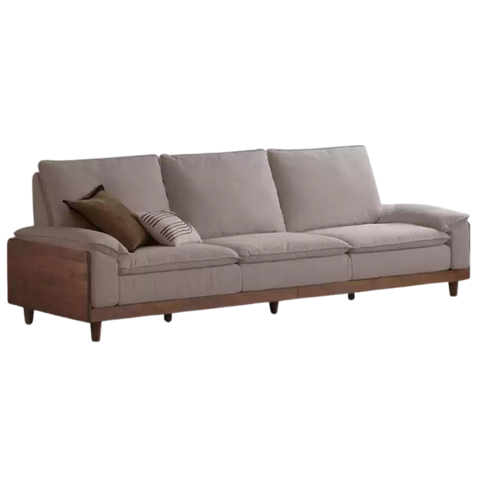 Black Walnut, Ash Solid Wood High Back Sofa