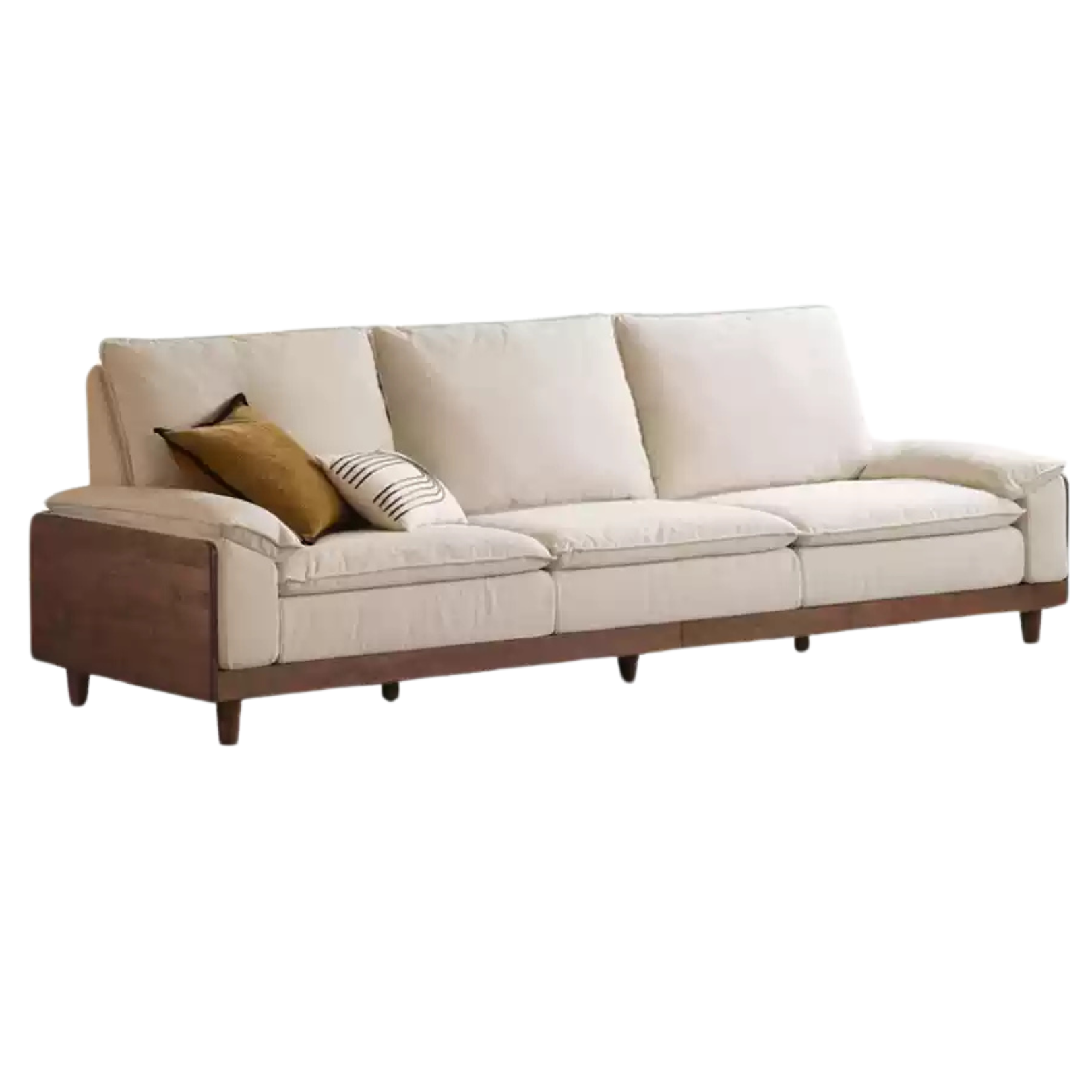 Black Walnut, Ash Solid Wood High Back Sofa