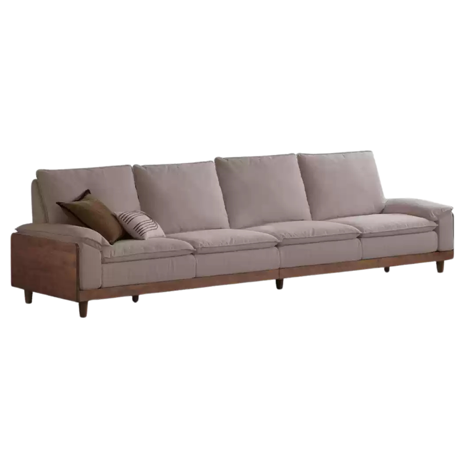 Black Walnut, Ash Solid Wood High Back Sofa