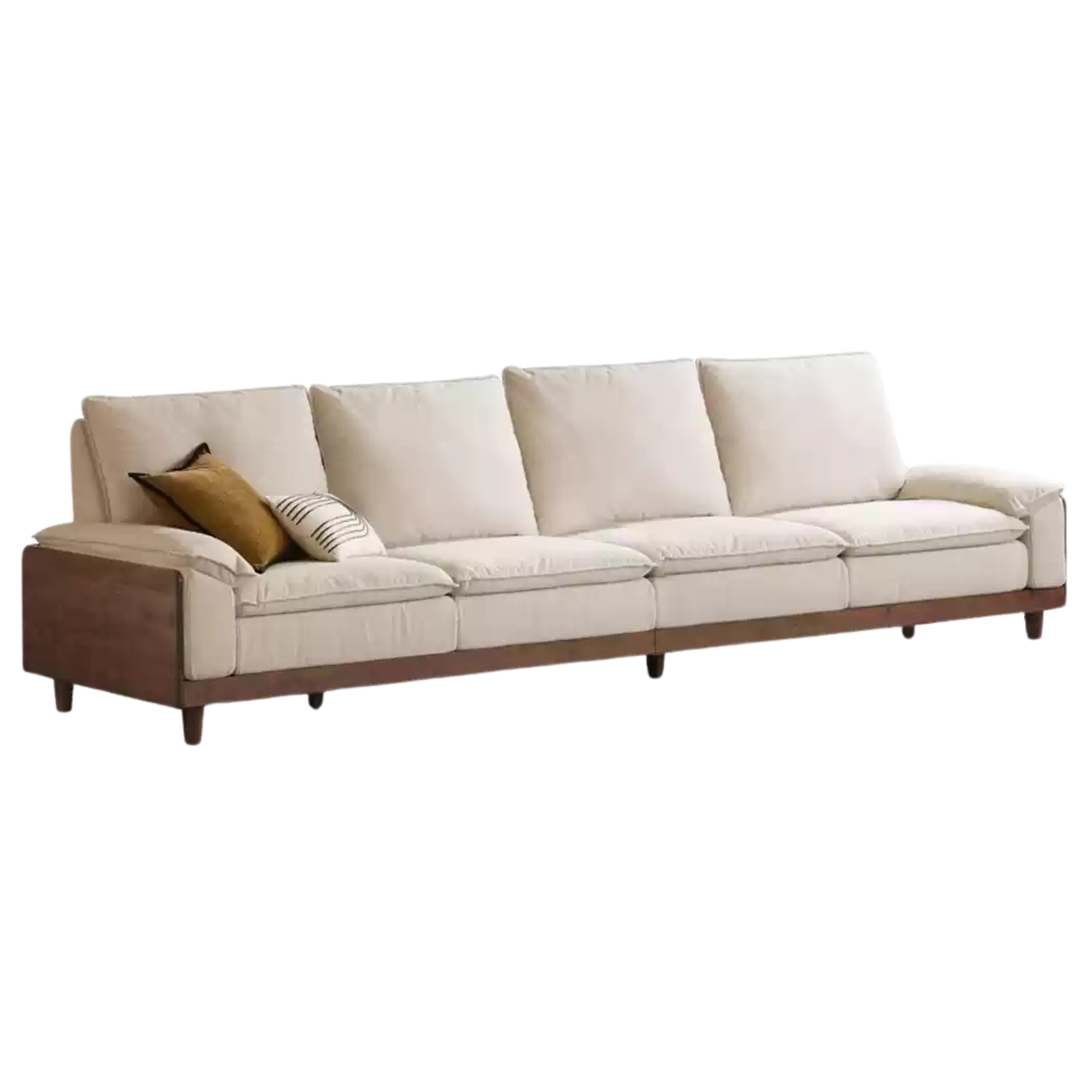 Black Walnut, Ash Solid Wood High Back Sofa