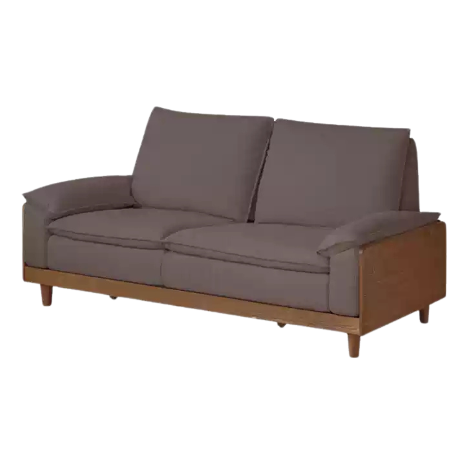 Black Walnut, Ash Solid Wood High Back Sofa