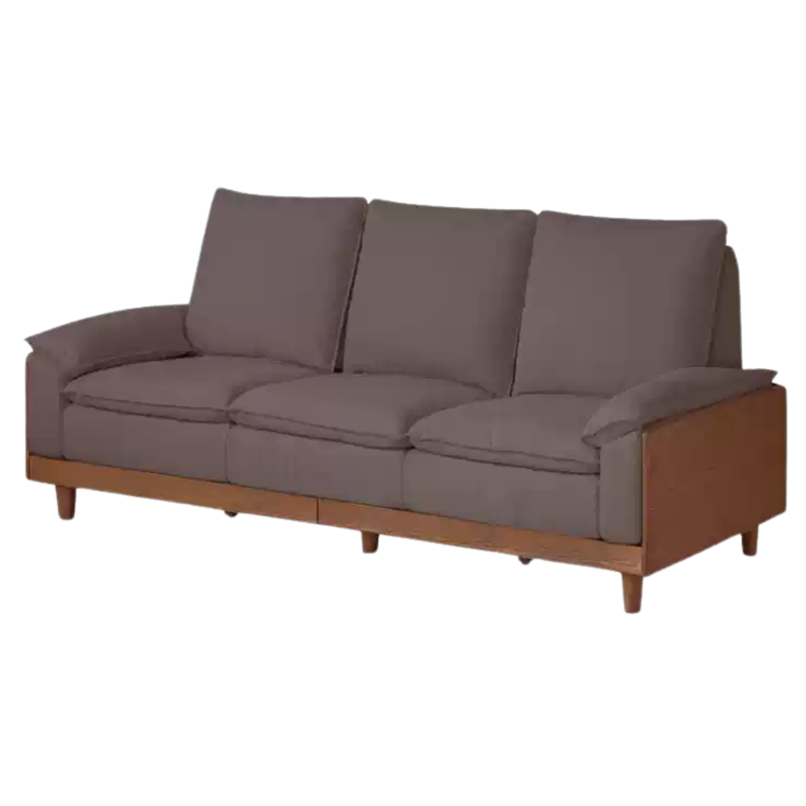 Black Walnut, Ash Solid Wood High Back Sofa