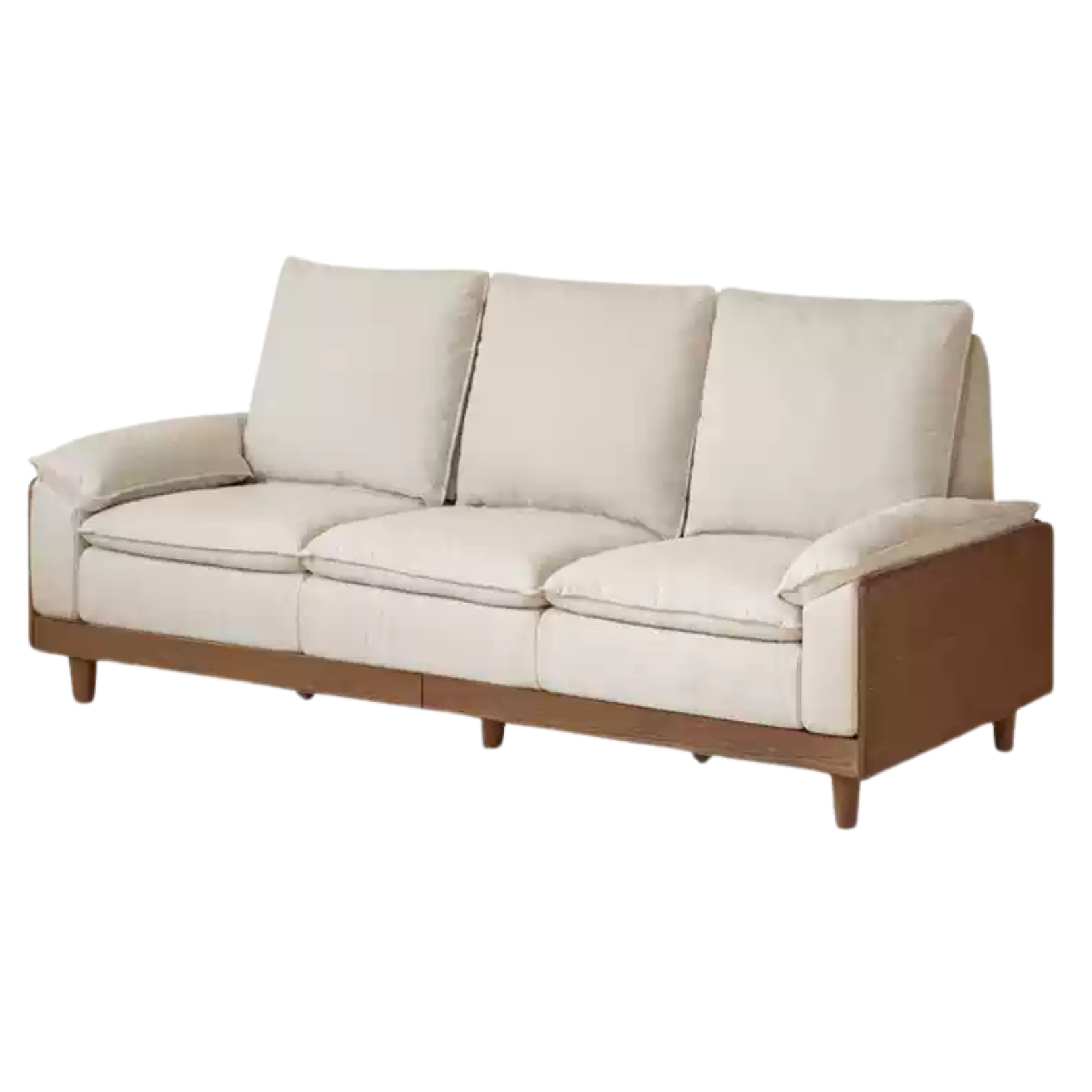 Black Walnut, Ash Solid Wood High Back Sofa