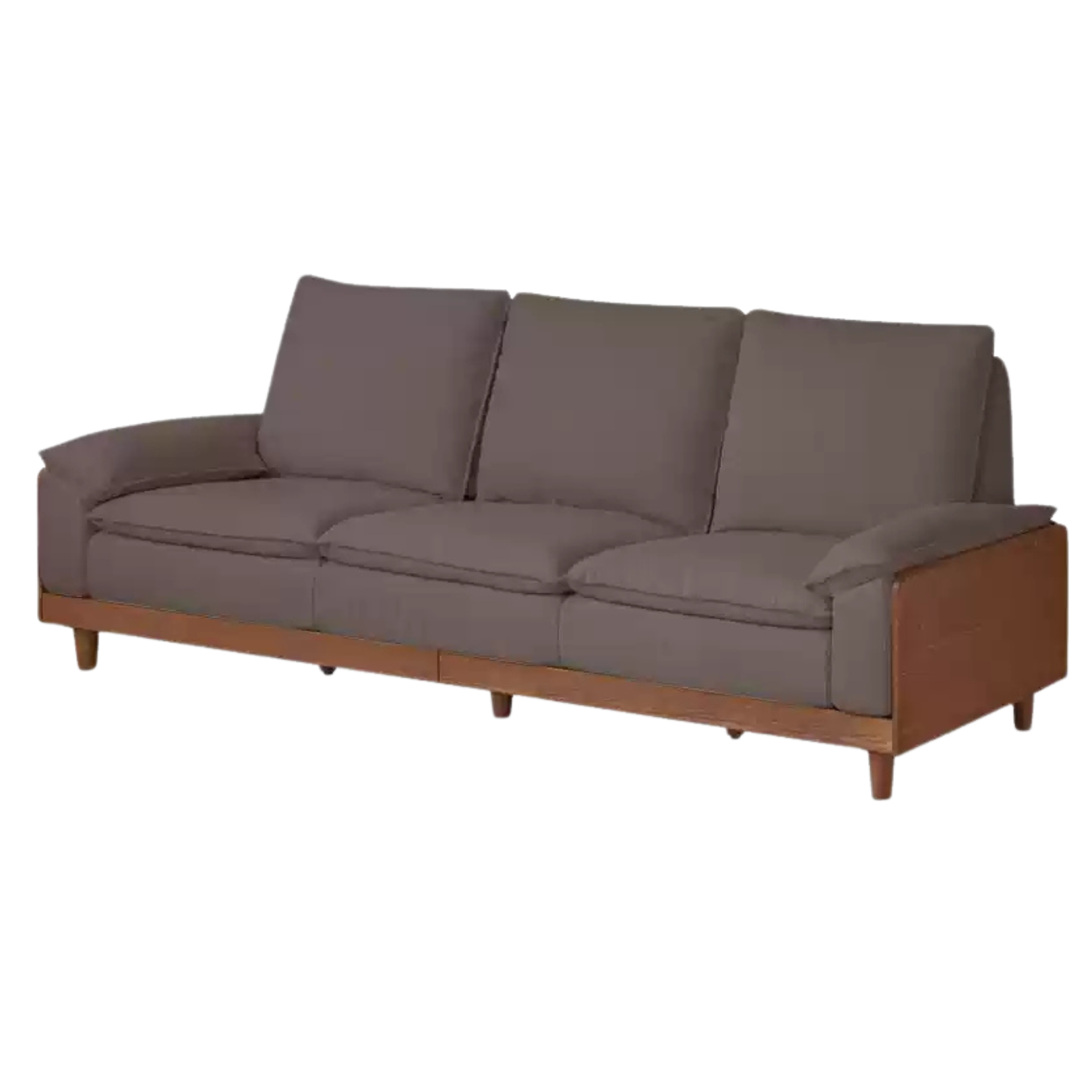 Black Walnut, Ash Solid Wood High Back Sofa