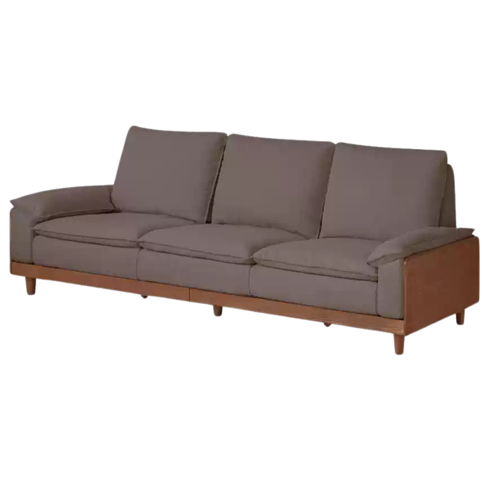 Black Walnut, Ash Solid Wood High Back Sofa