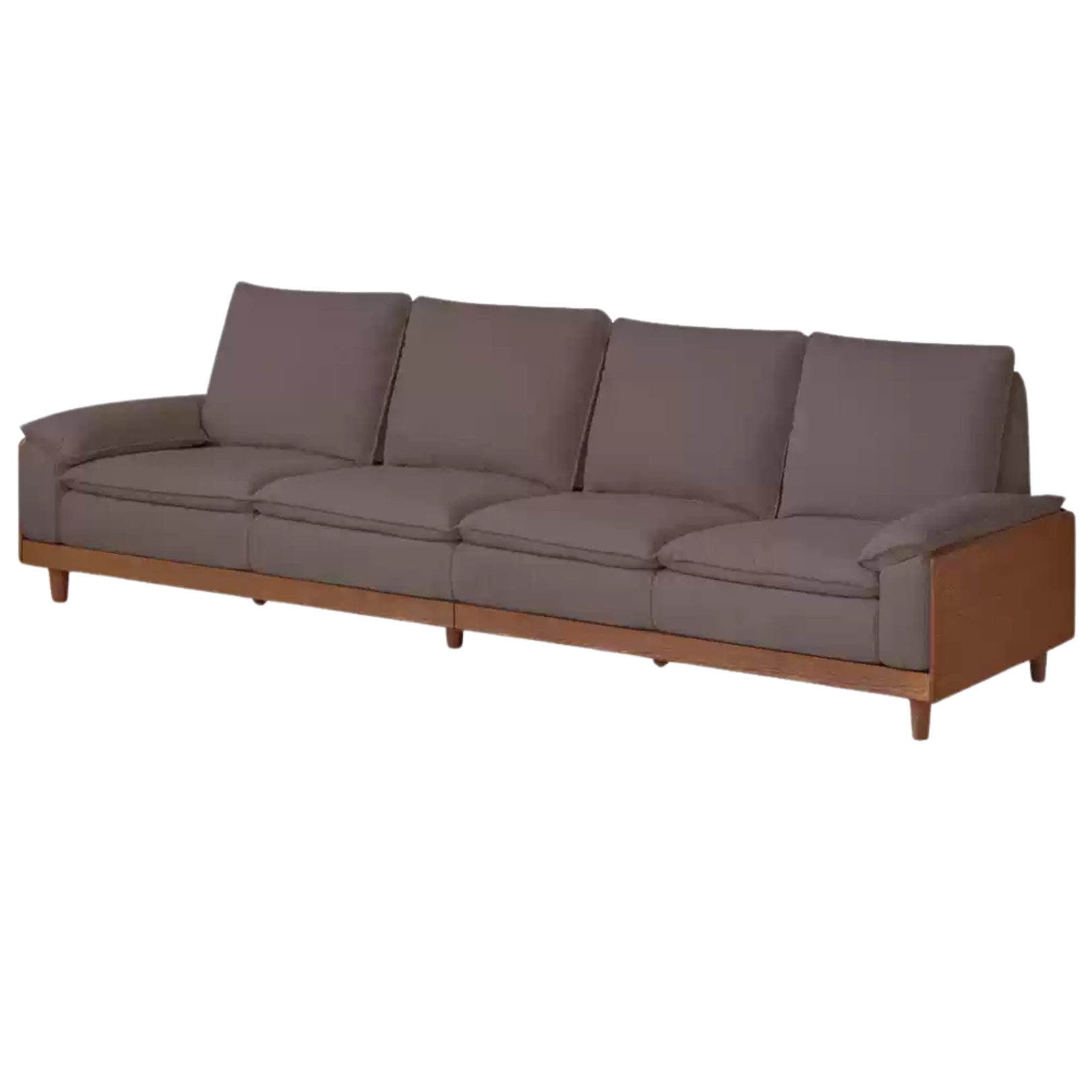 Black Walnut, Ash Solid Wood High Back Sofa