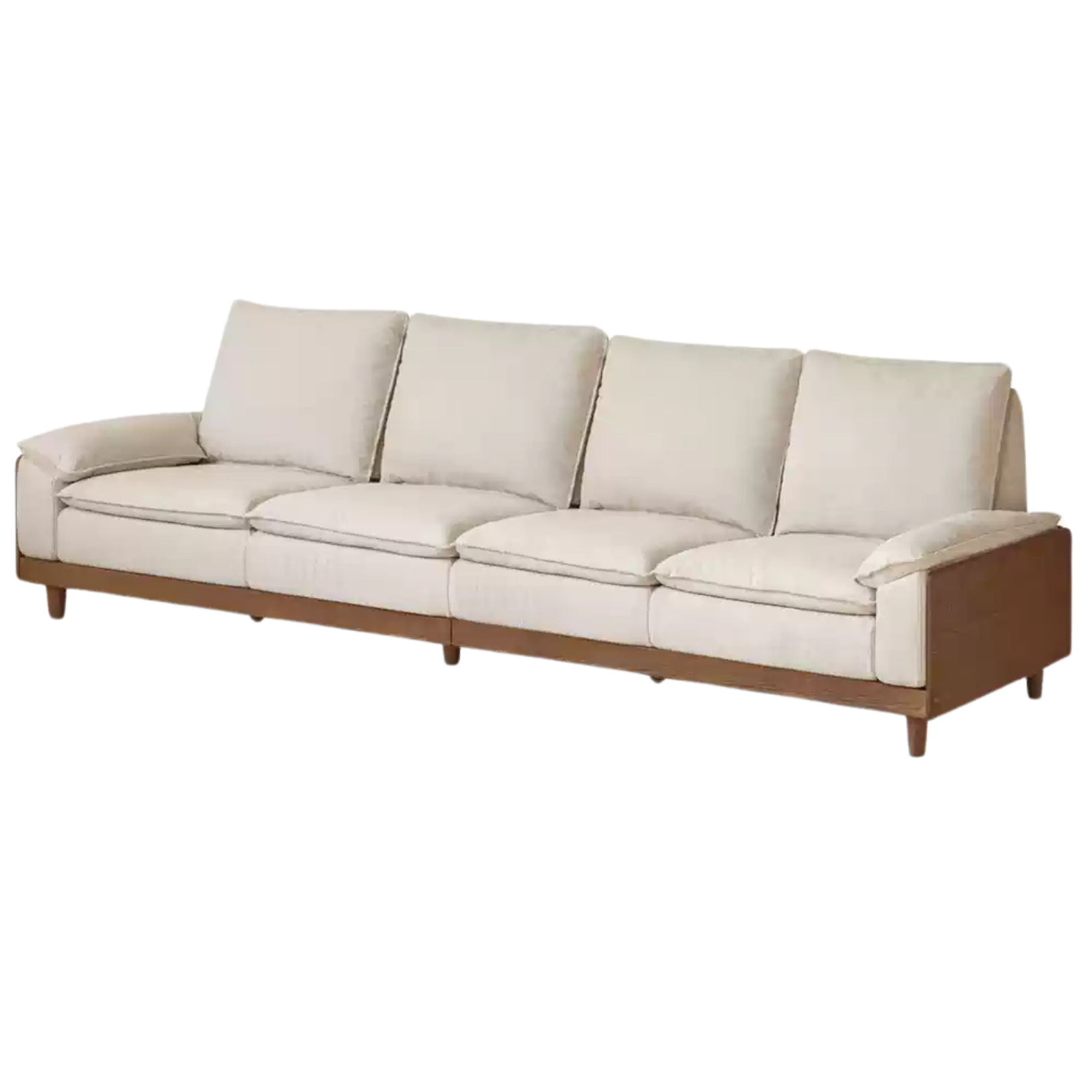 Black Walnut, Ash Solid Wood High Back Sofa