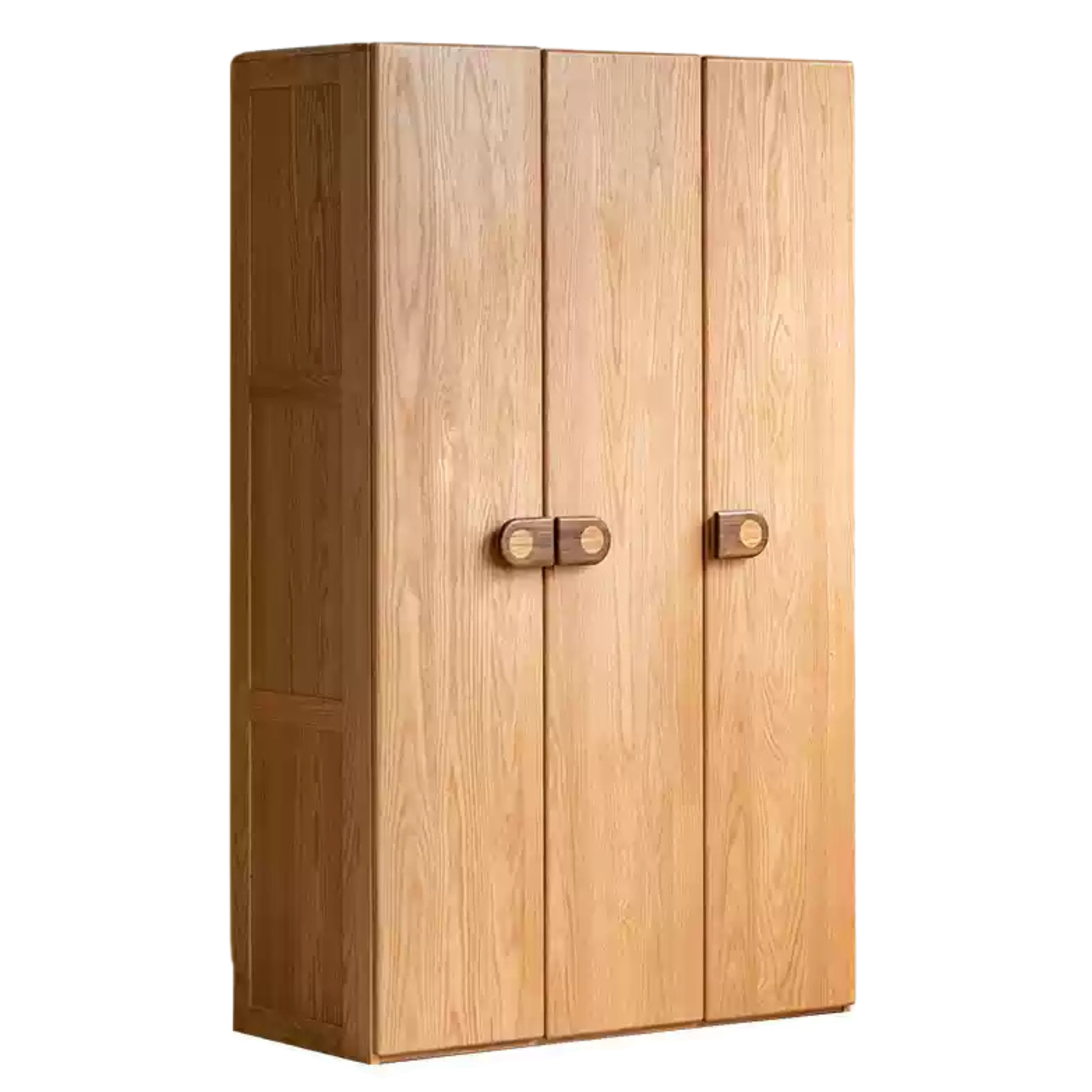 Oak Solid Wood Children's Wardrobe with Desk