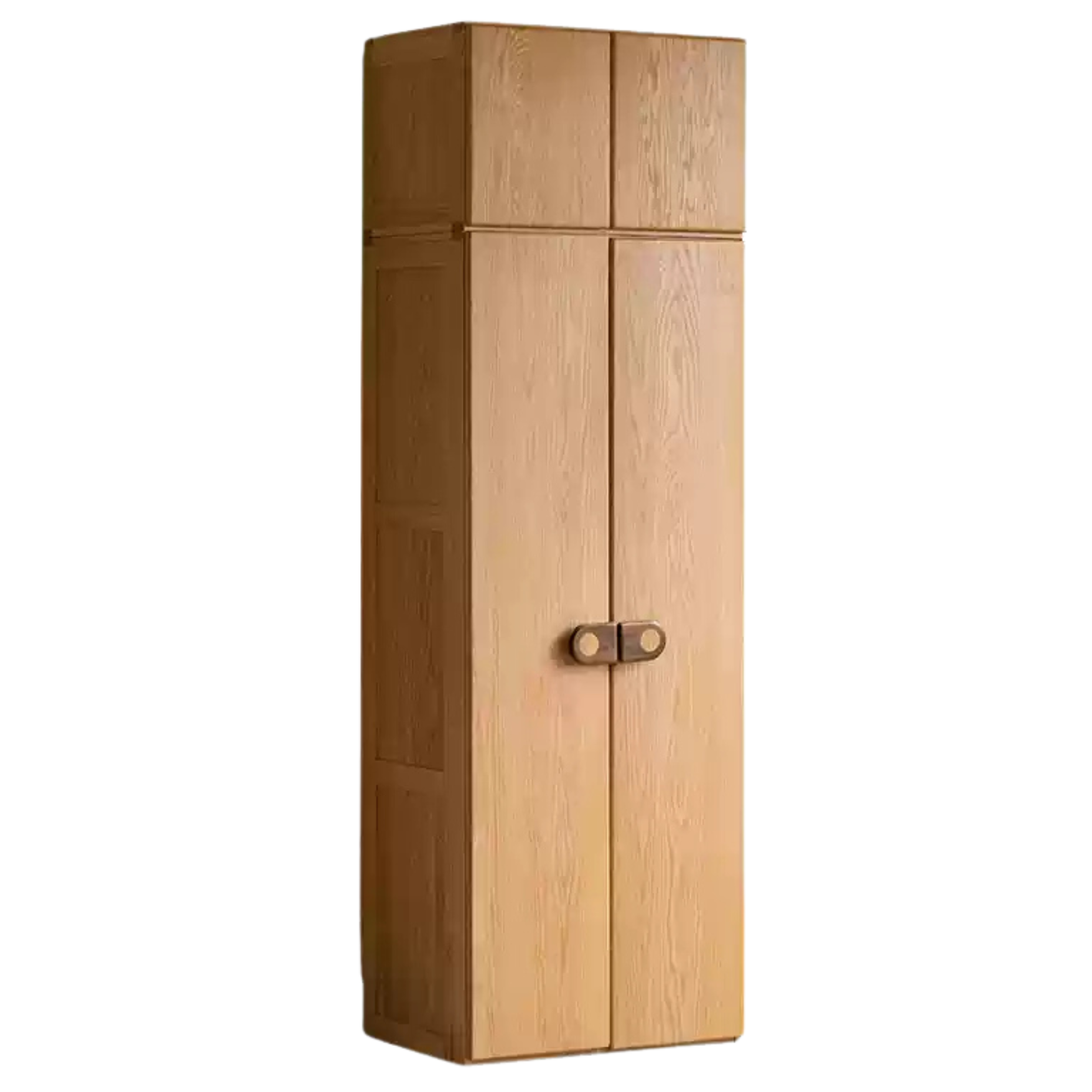 Oak Solid Wood Children's Wardrobe with Desk