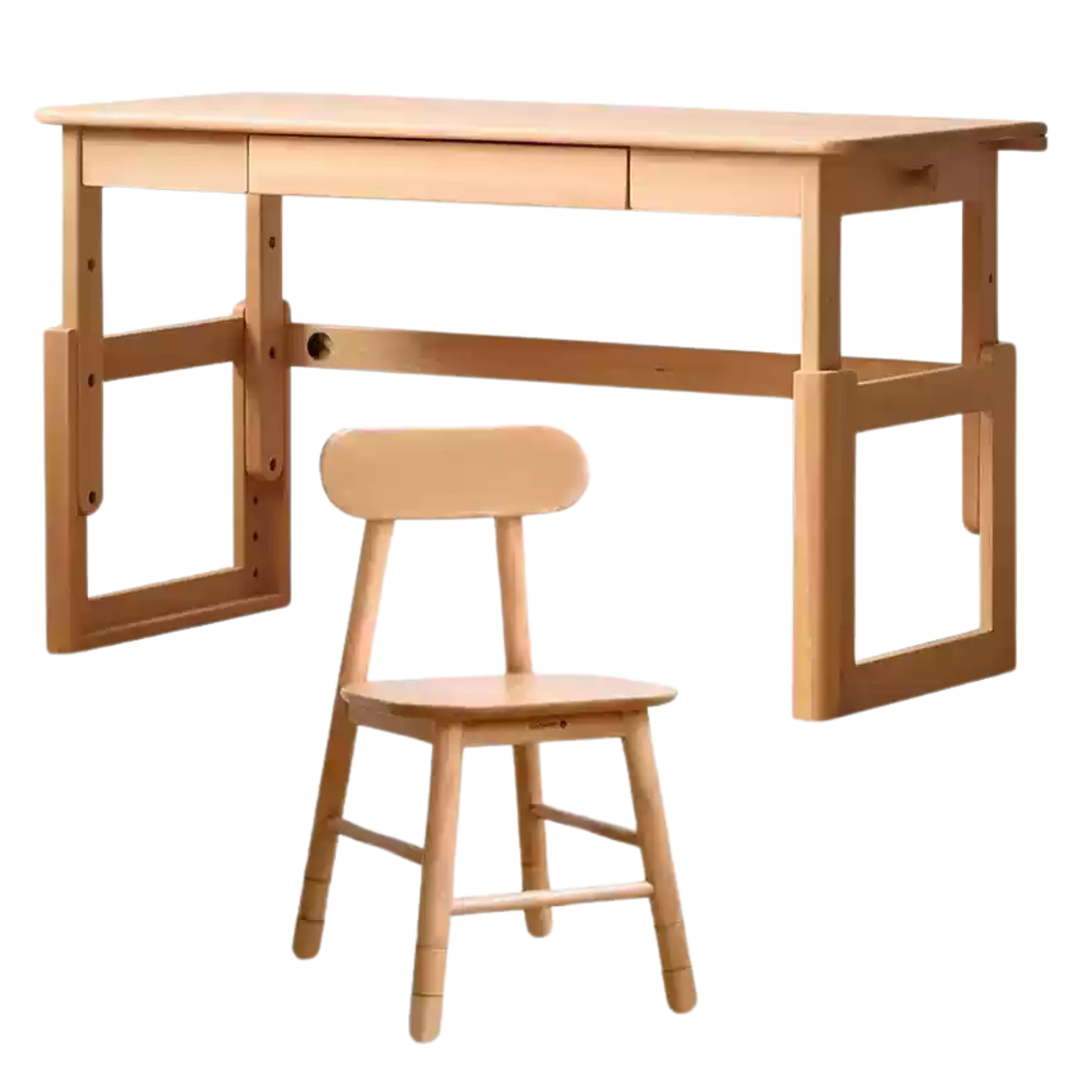 Beech solid wood children's study lowered table