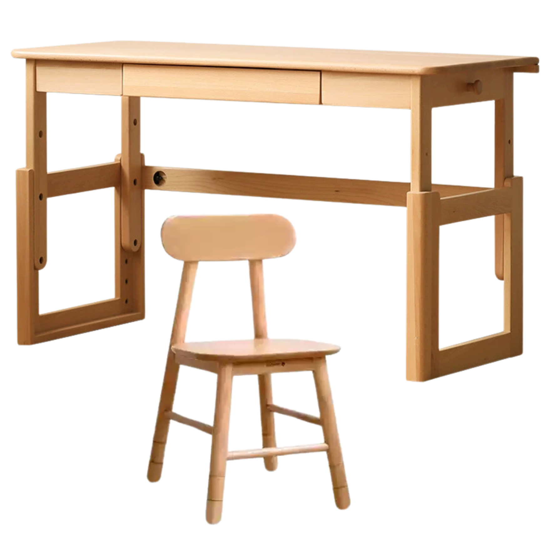 Beech solid wood children's study lowered table