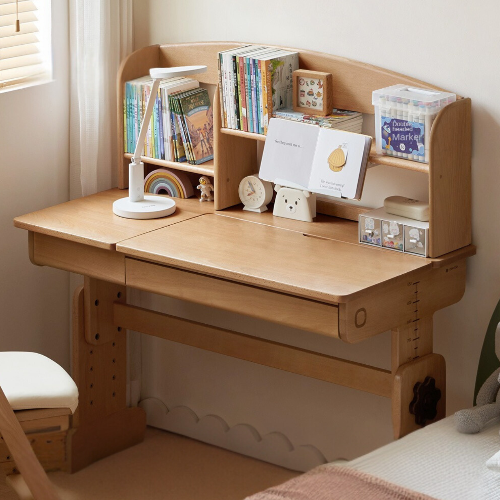 Beech solid wood children's study table