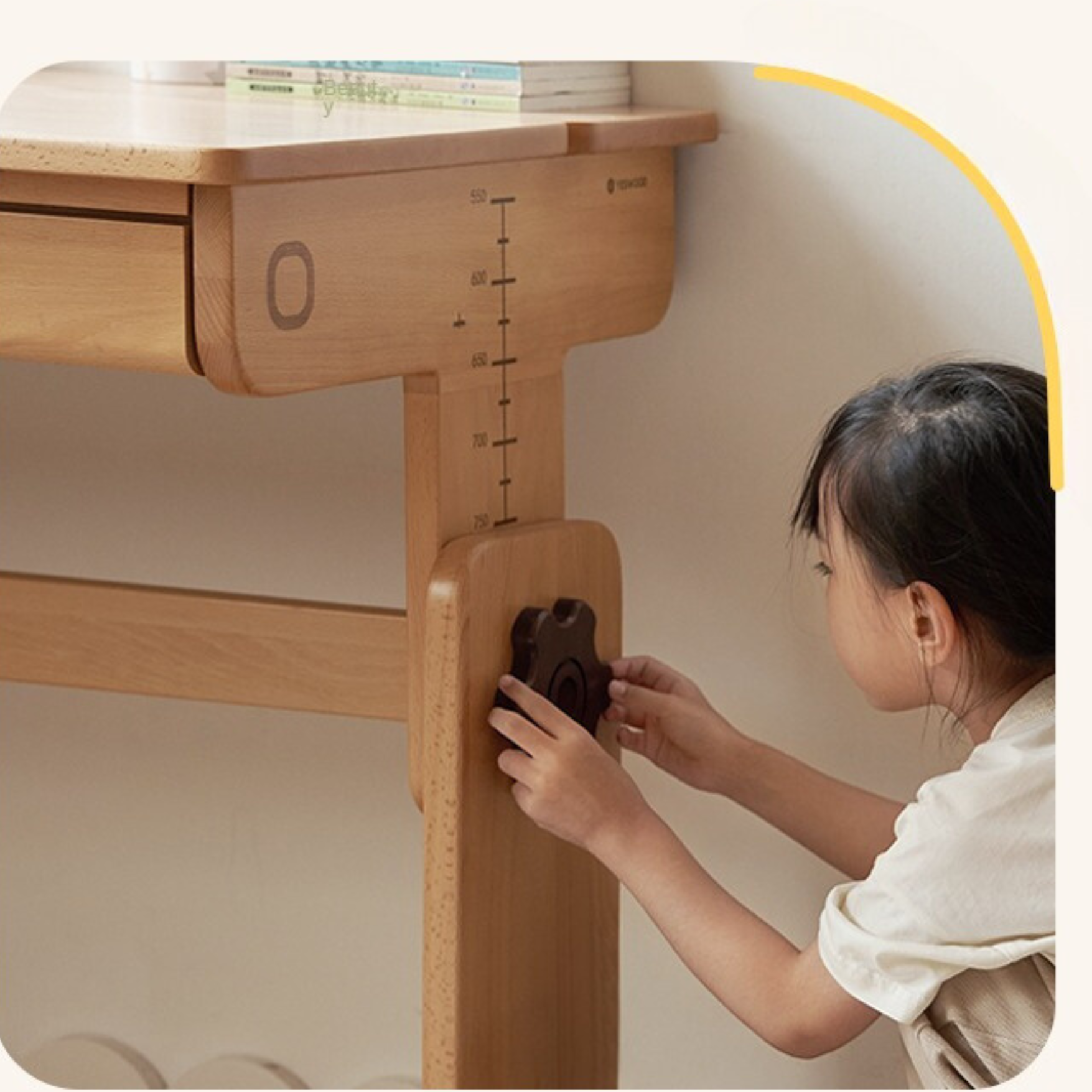 Beech solid wood children's study table