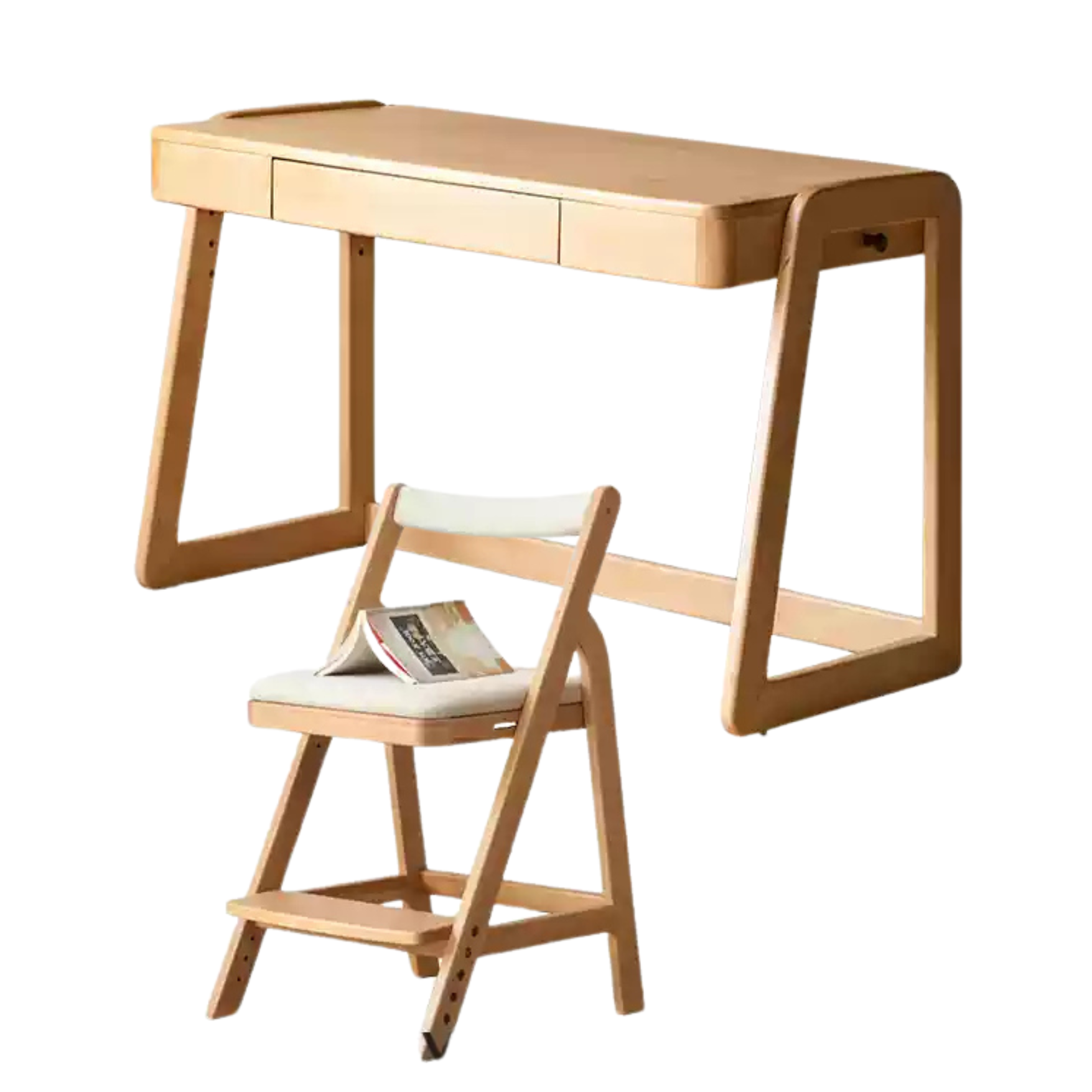 Beech solid wood children's study table