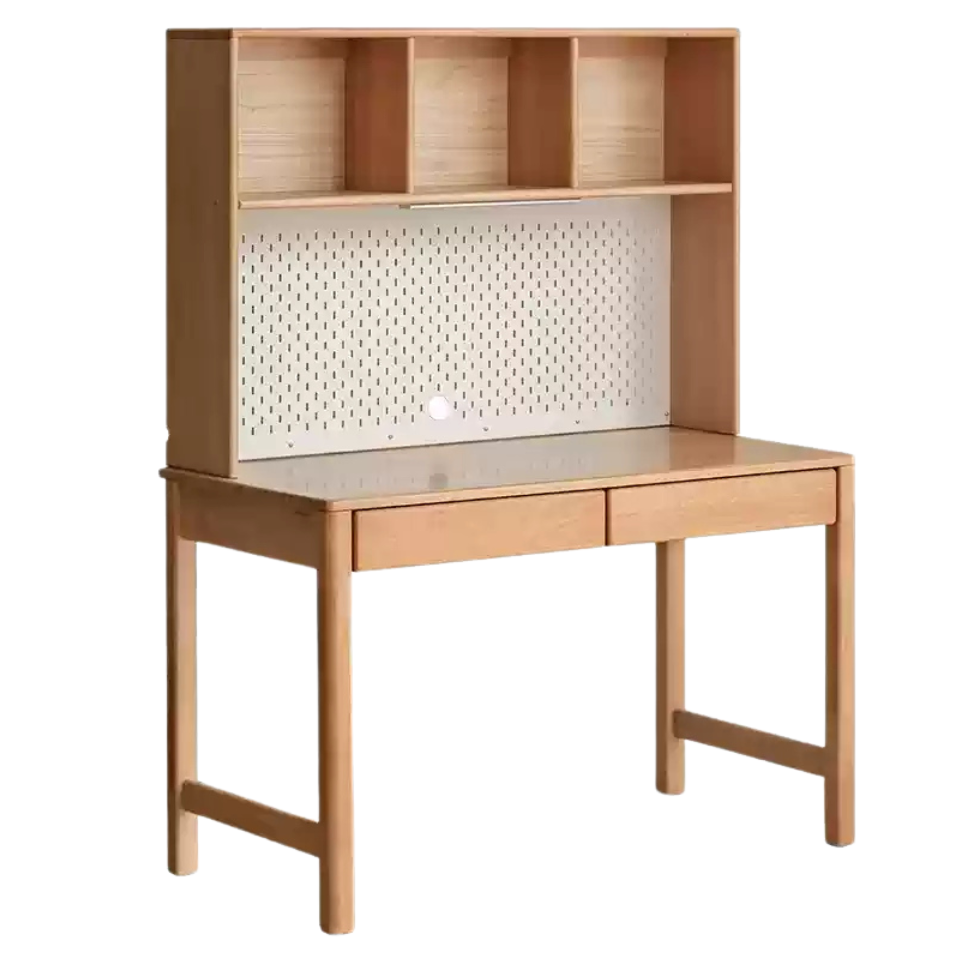 Beech solid wood children's desk bookcase