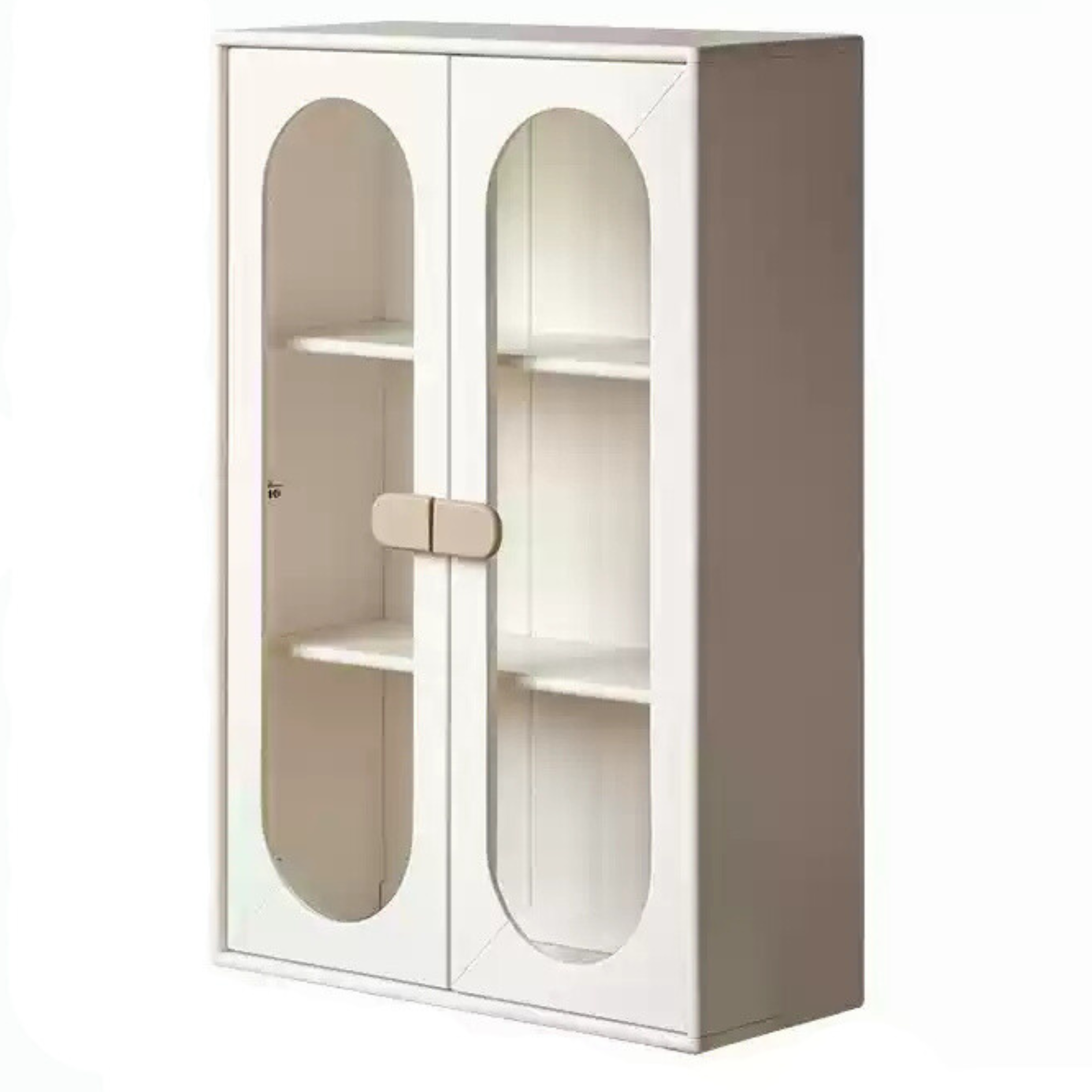 Rubber solid wood children's cream style bookcase