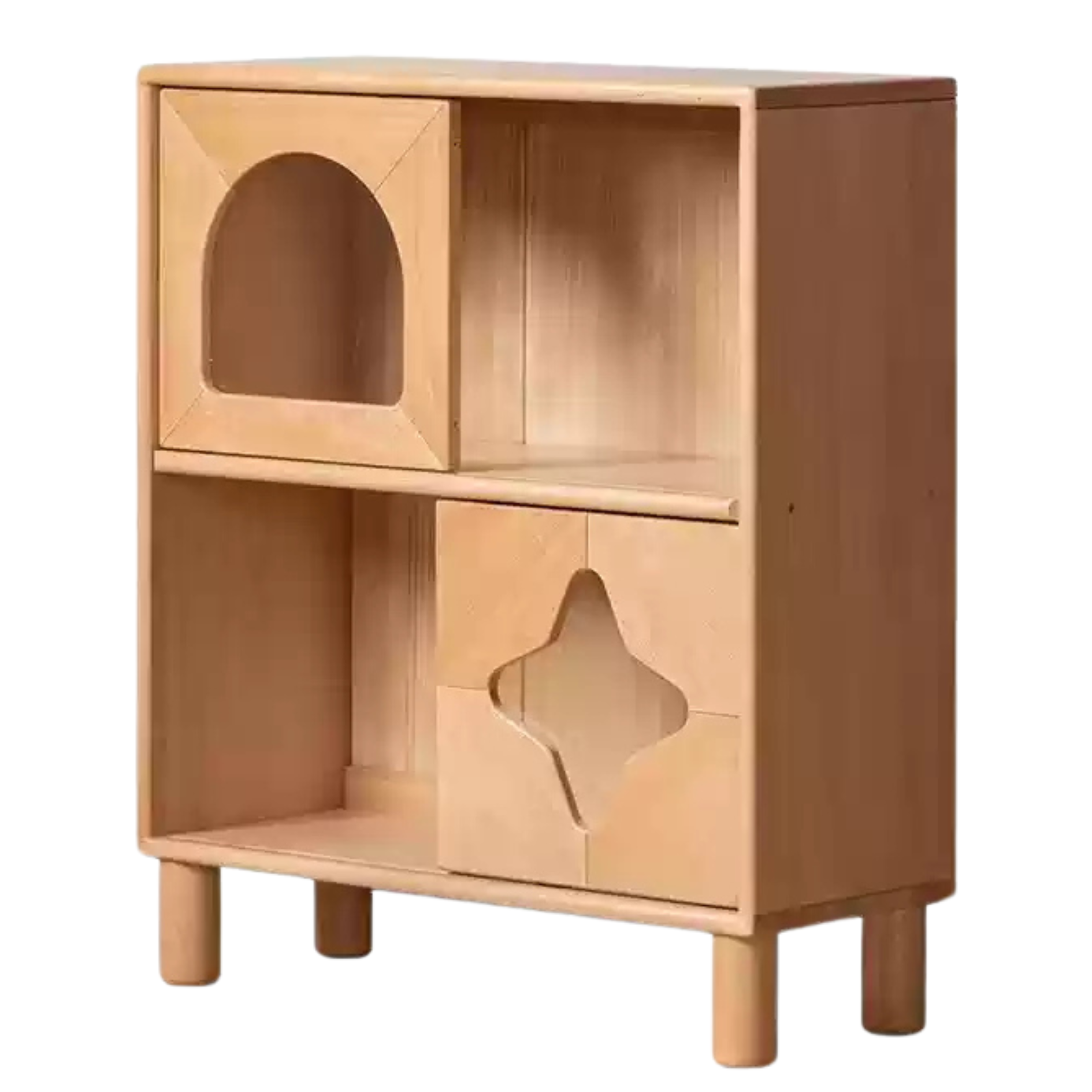 Beech solid wood children's Сombination Bookshelf