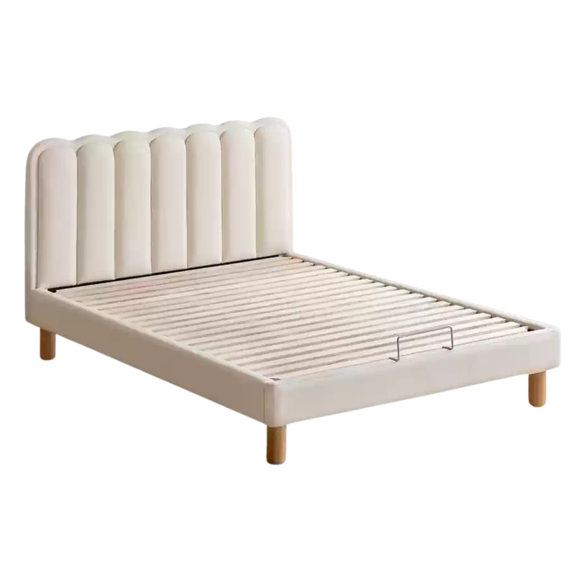 Children's Bed white cream style organic leather