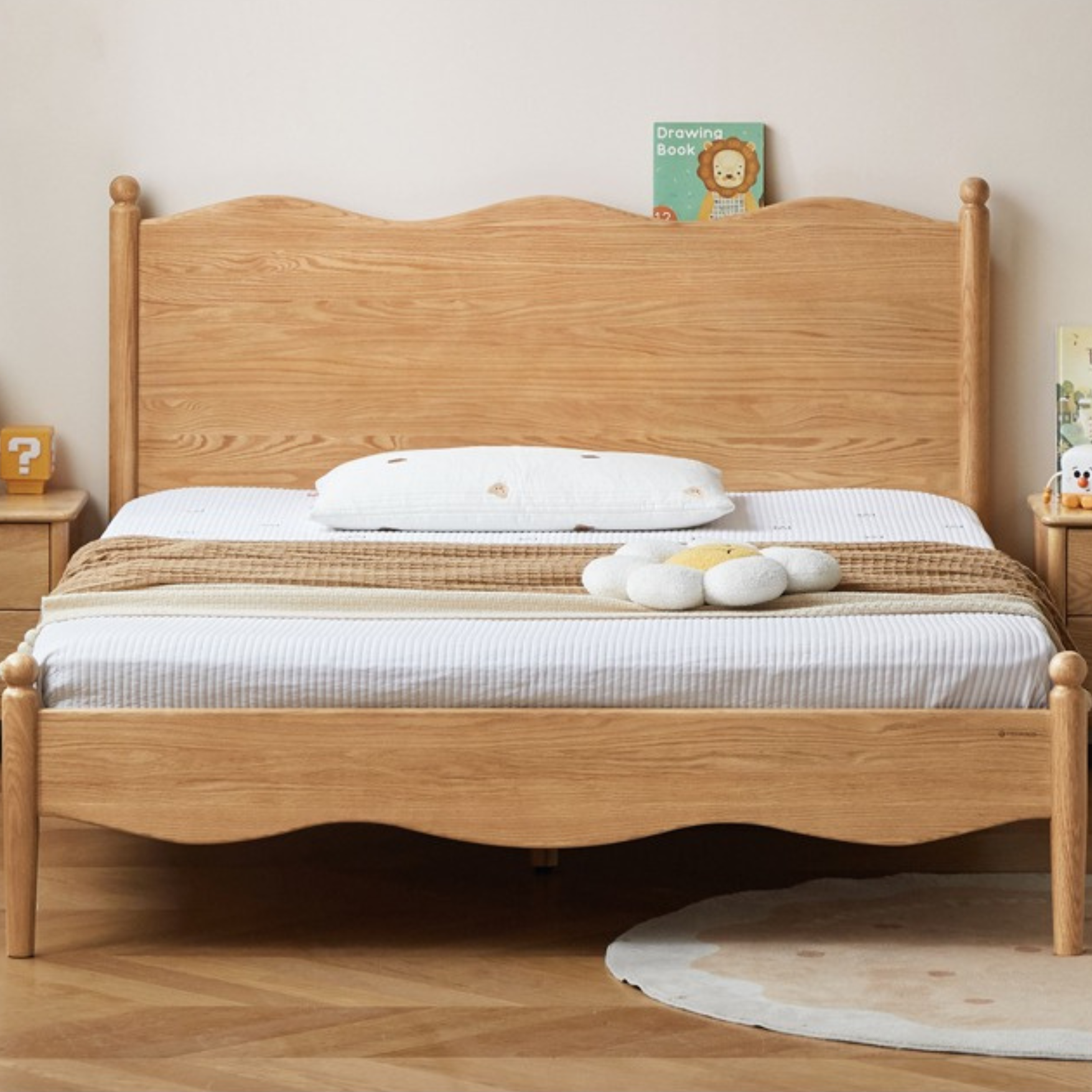 Oak Solid Wood Children's Bed