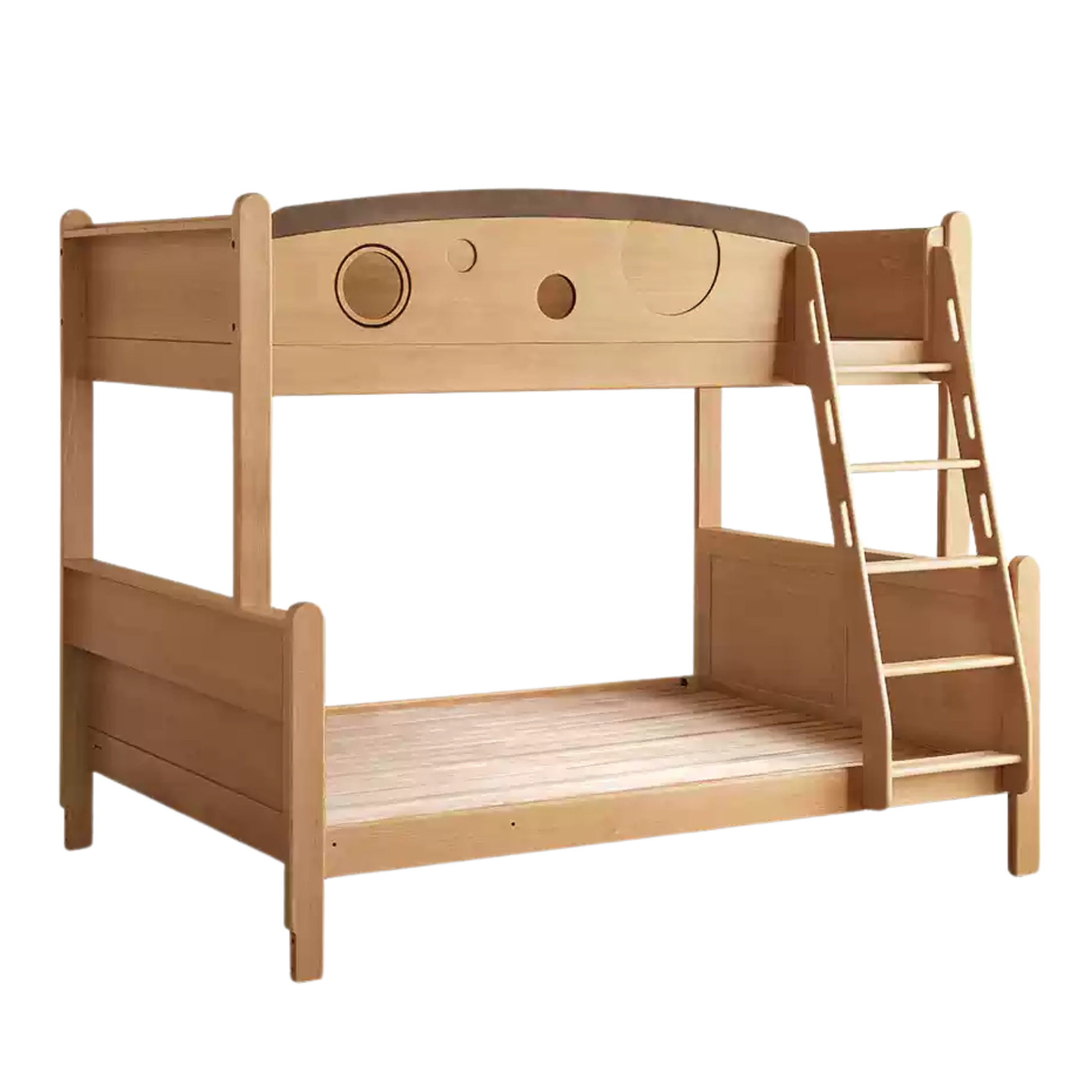 Beech Solid Wood Children's Storage Bunk Bed